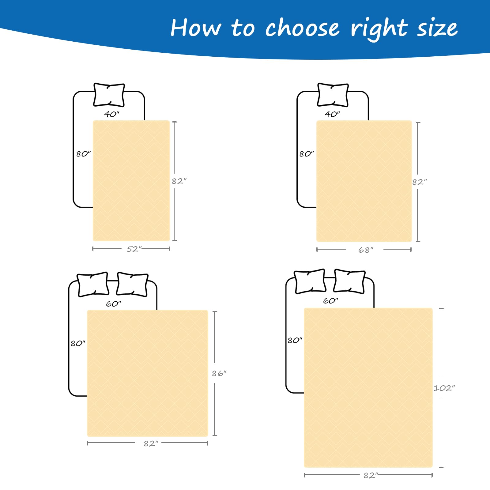 Bed Cover For Dogs Washable, Waterproof Dog Couch Cover Pet Blanket Sofa Pet Bed Mat, Waterproof Dog Blanket (102 X 82 Inch)