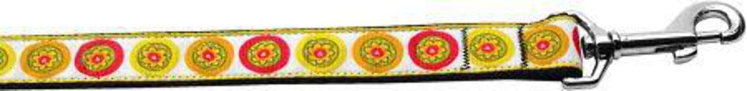 Pet Dog & Cat Nylon Collar or Leash, "Autumn Daisies" LG Collar