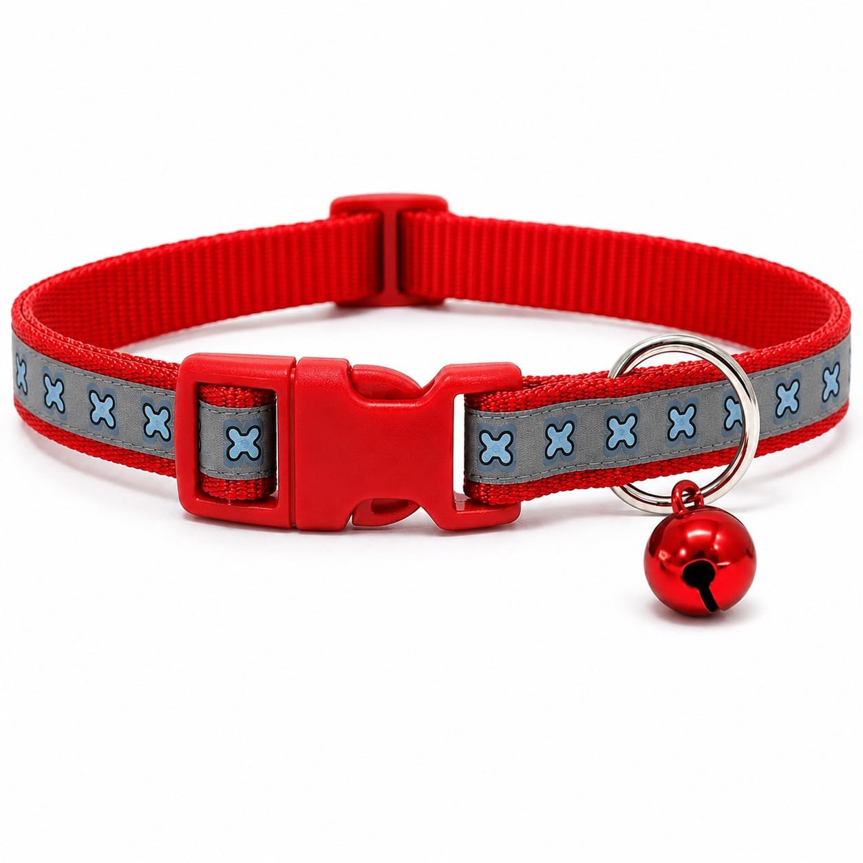 Pet Fun Adjustable Stylish Dog & Cat Collar | 10Mm Durable Comfortable Pet Collar With Bell | Ideal For Small & Medium Pets Cott