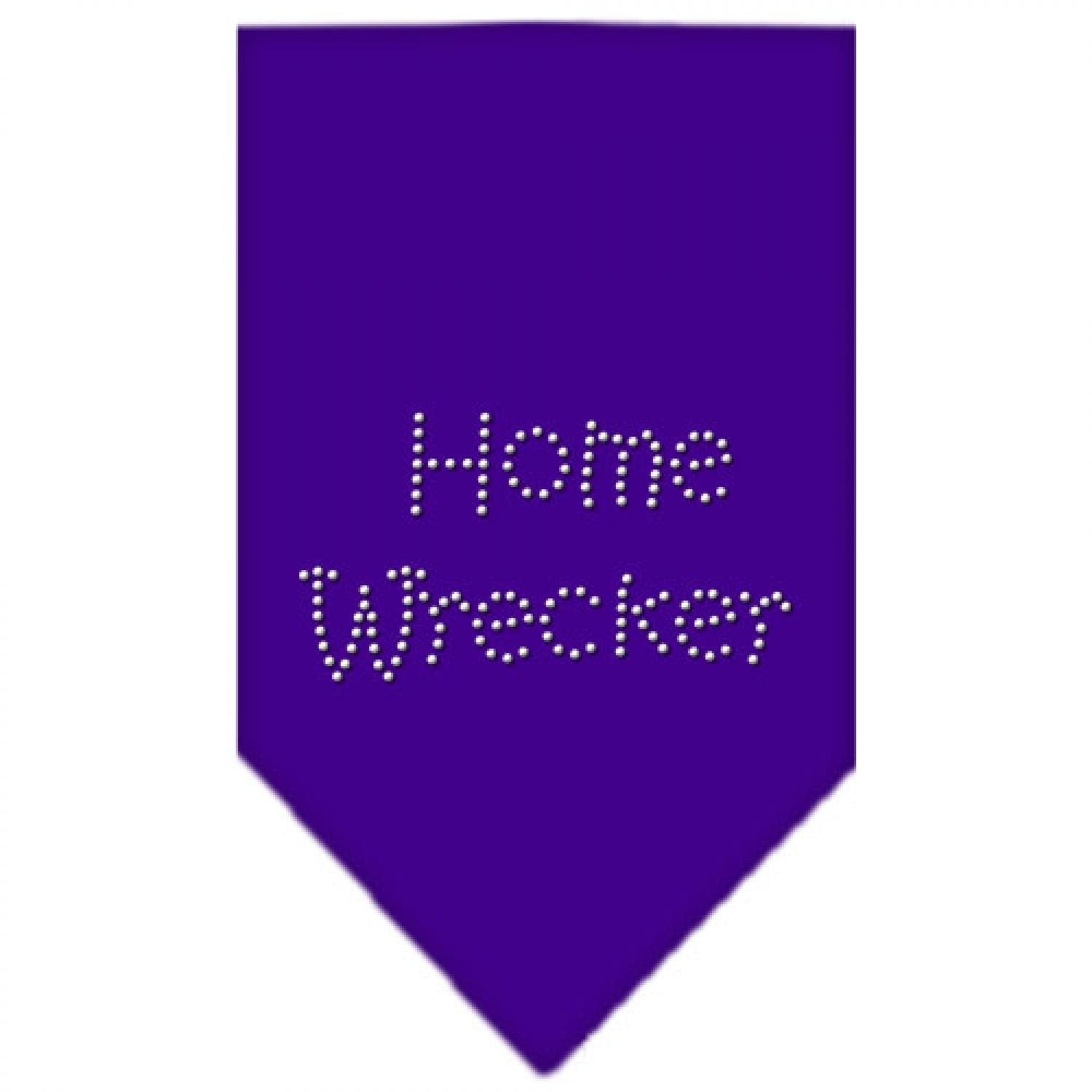 Mirage Pet Products Home Wrecker Rhinestone Bandana, Large, Purple