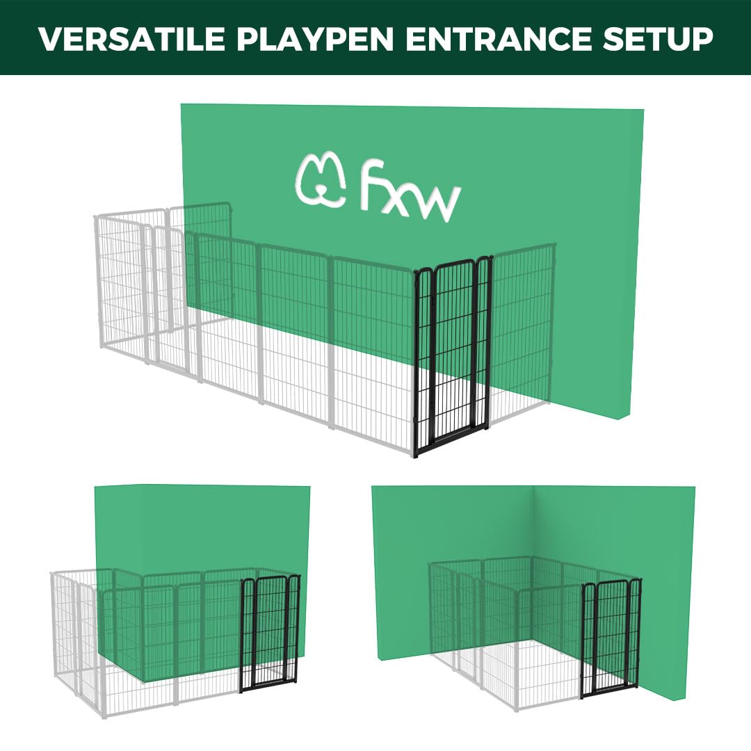 Fxw Rollick Dog Playpen, 1 Add-On Gate Panel, Single 45-Inch Gate Panel
