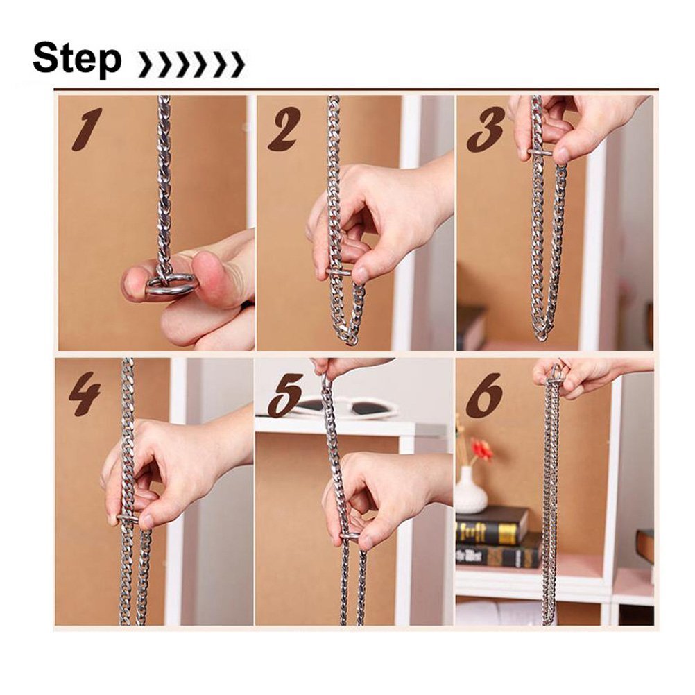 Sgoda Gold Dog Chain Collar Choke Pet Training Snake Collar With Heavy Links, 16 In, 3 Mm