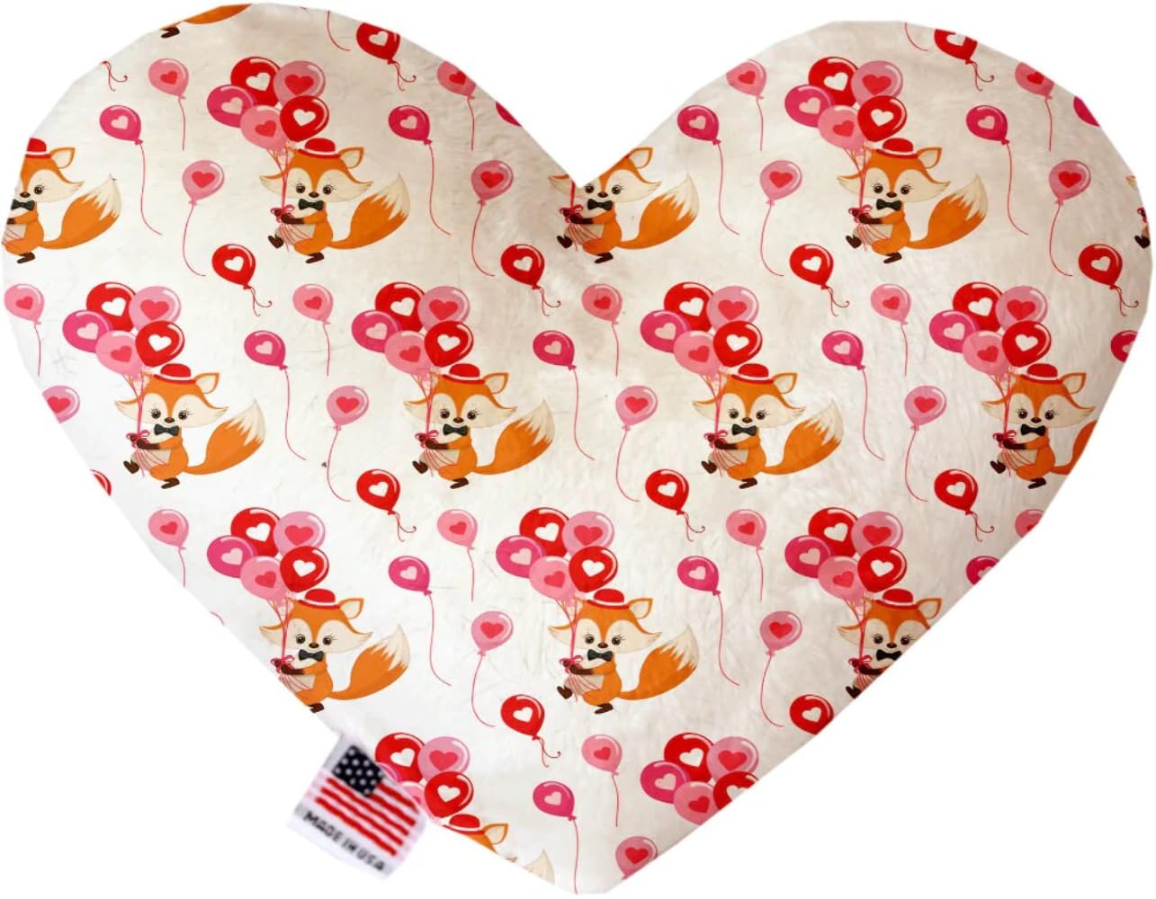 Pet and Dog Plush Heart or Bone Toy, "Valentine's Day Friends Group" (Available in different size, and 7 different patterns!) Foxy Love 8" Plush Bone
