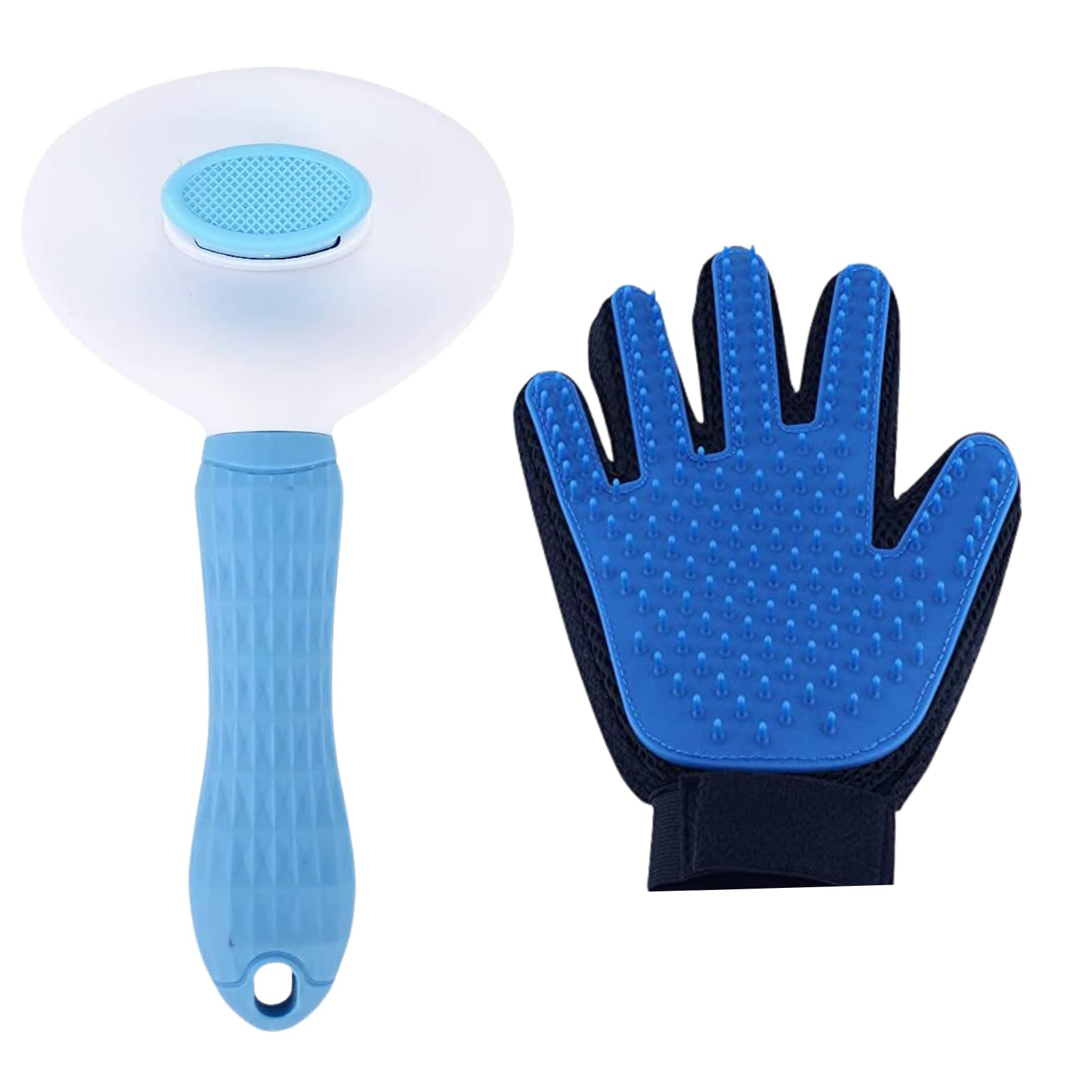 Emily Pets Slicker Dog Comb Brush Pet Grooming Brush & Bath Glove Helps Keep Dogs Happy, Healthy And Fit (Dog Gloves+Brush)(Pack