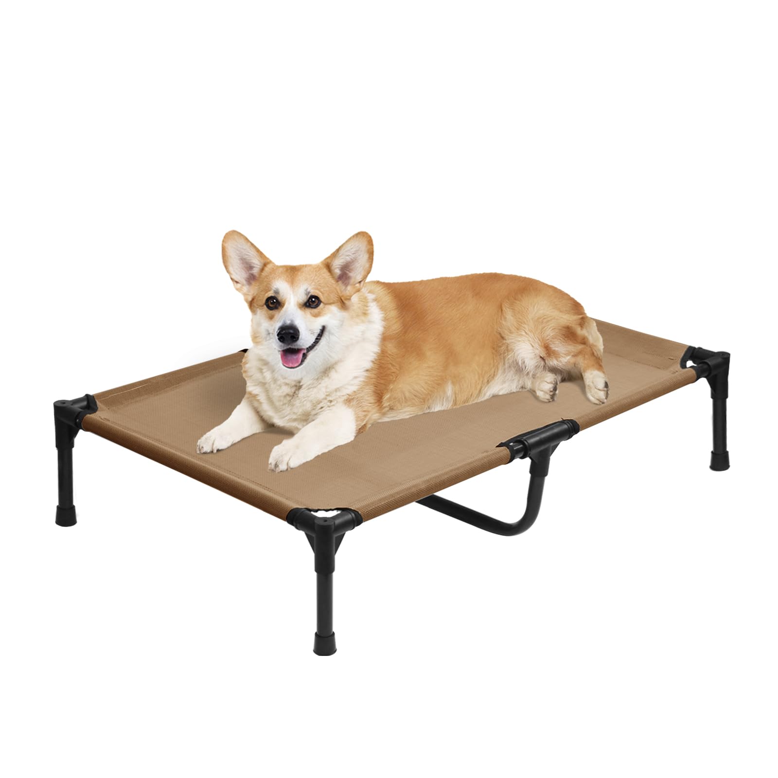 Elevated Dog Bed For Medium Dogs, Outdoor Cooling Raised Dog Beds Washable Pet Cot With Removable Mesh, Lifted Pets Hammock With