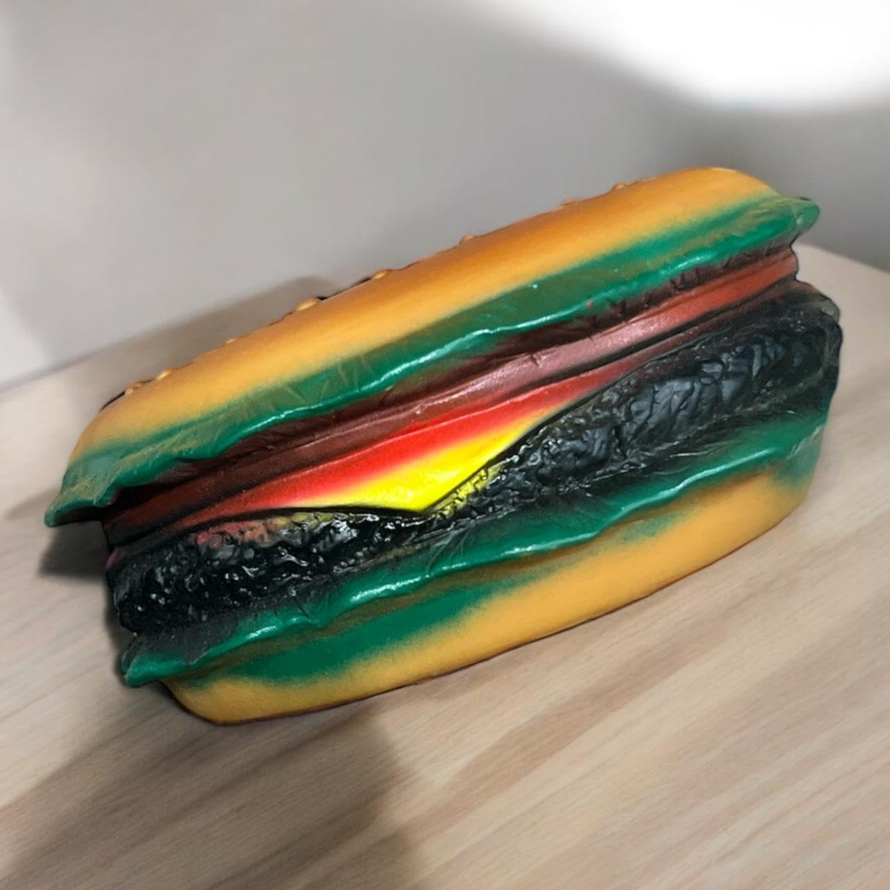 Zooop Vinyl Hamburger Squeaky Toy, Multicolour Durable And Steady Material Suitable For Puppies Teething