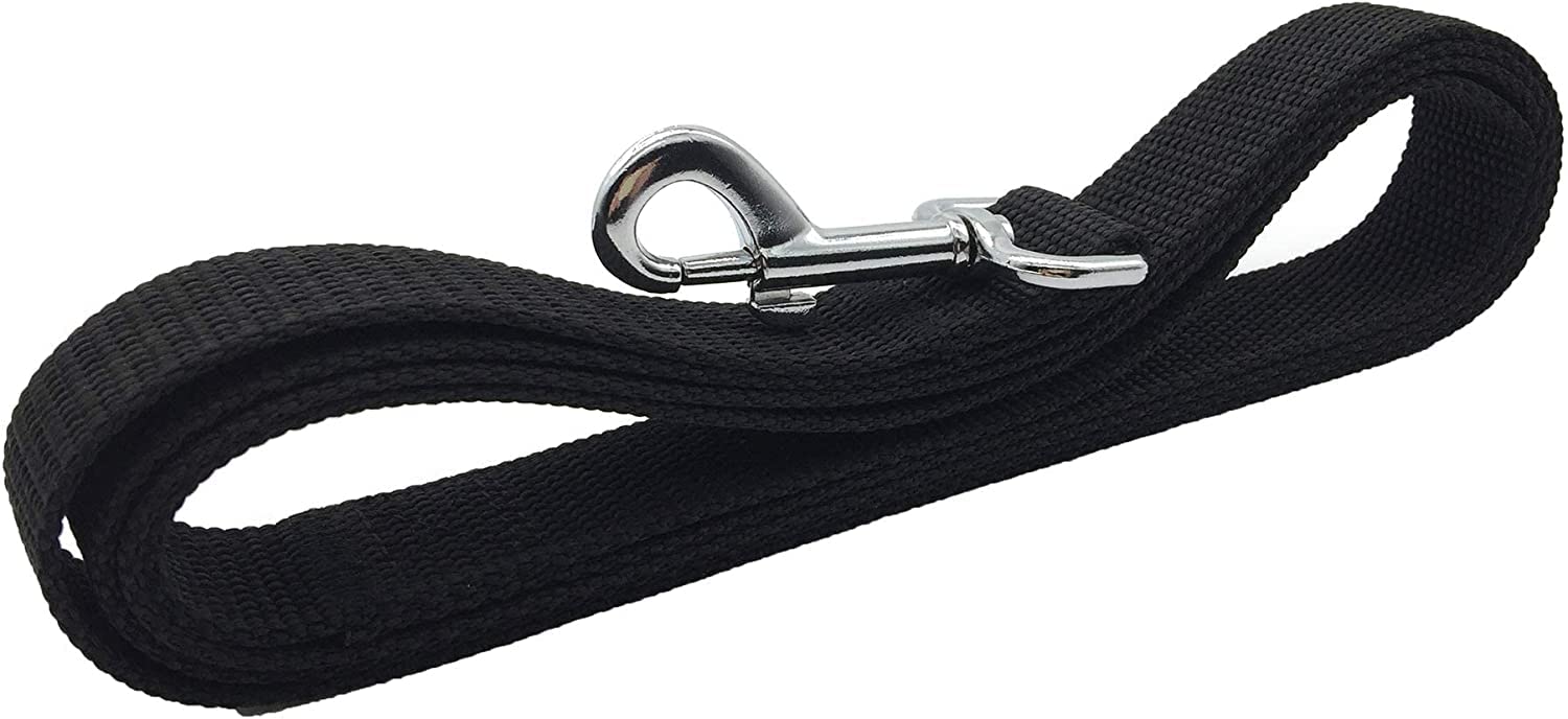 Taian 4Ft/5Ft/6Ft Strong Dog Leash, Nylon Dog Leashes For Small Medium Large Dogs (5/8 In X 5 Ft, Black)