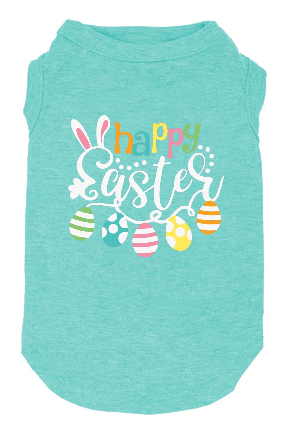 Happy Easter Shirts For Dog Funny Print Vest For Small Medium Large Dogs Soft And Light-Weight T Shirts Gift For Puppy(Mintgreen