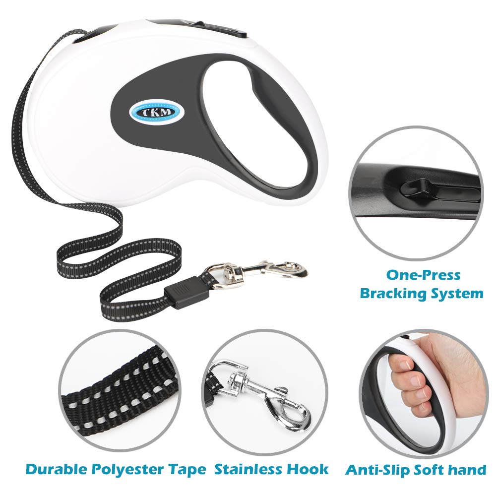 Retractable Dog Leash, 16' Heavy Duty Pet Walking Leash, Non-Tangling Dog Leash For Medium To Small Dogsup To 110 Lbs (Blue)