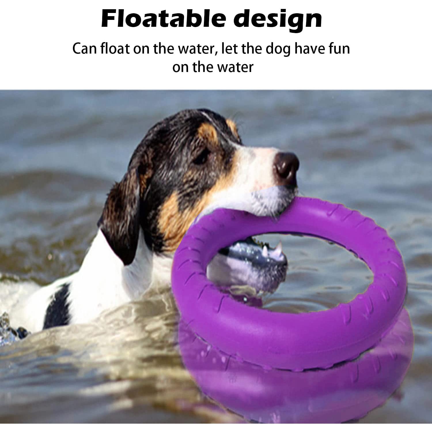Dog Indestructible Durable Floating Flying Disc Dog Ring Chew Toys For Pool Swimming,Throwing,Catching,Grabbing Pitch Toss Outdo