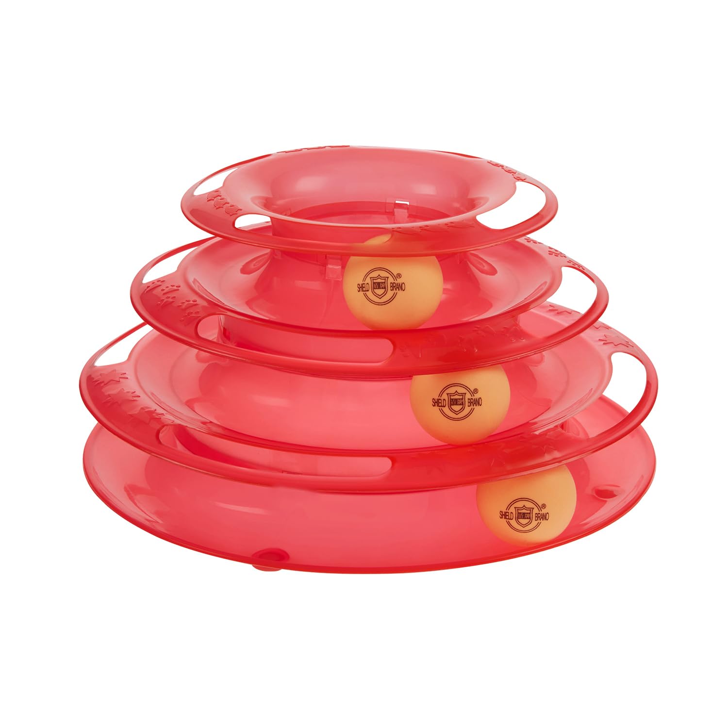 Kittupet Interactive 3 Layers Tower Track Roller Toy With Colorful Balls Toy Ideal For Playing Cats And Kittens (Multicolor)