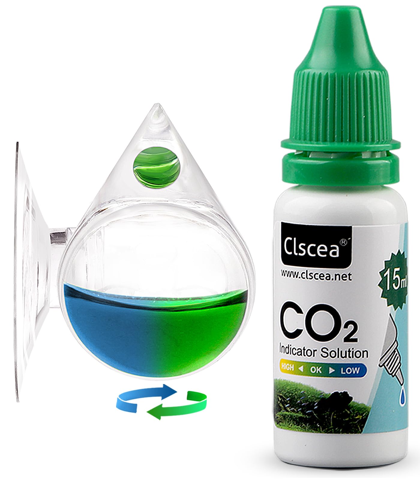 Clscea Aquarium Co2 Acrylic Drop Checker Co2 Indicator (Tear Drop & 15Ml)