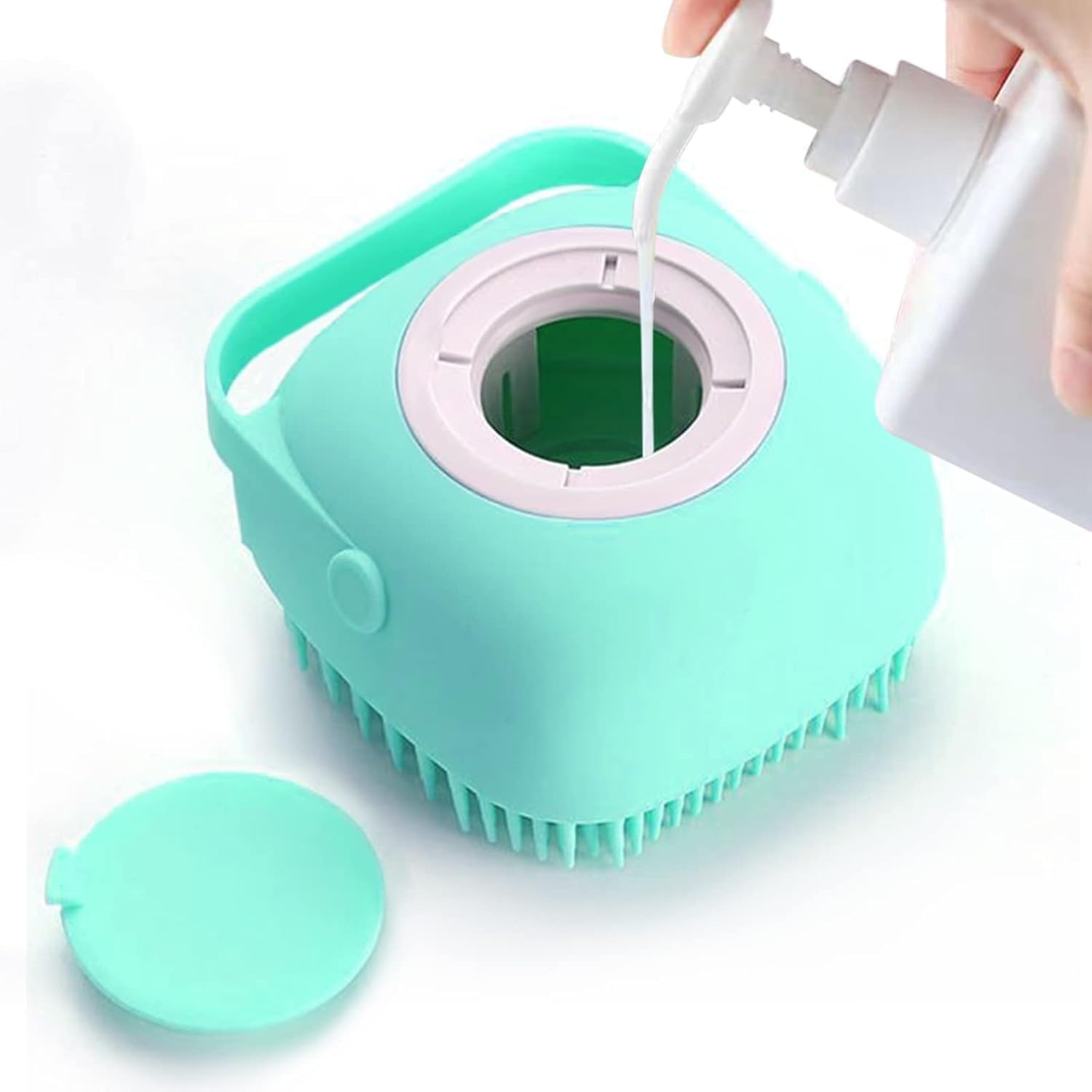 Mf Tails Dog & Cat Bath Brush | Dog & Cat Shampoo Brush | Dog & Cat Scrubber For Bath | Dog Bath Brush Scrubber | Dog Shower/Was