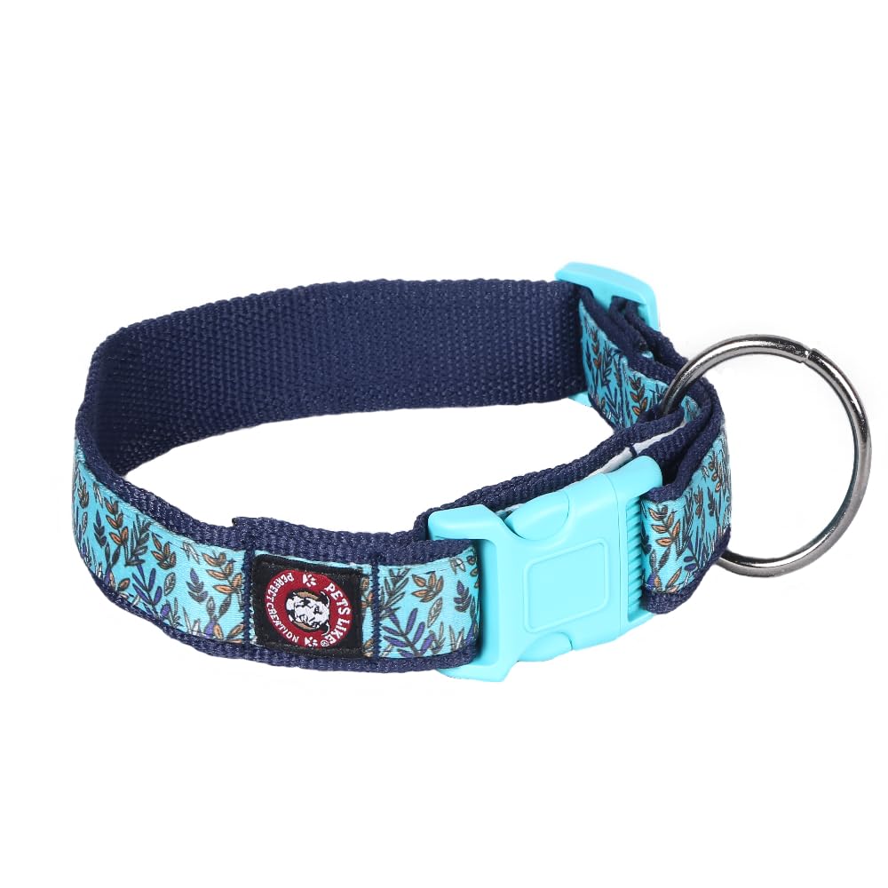 Petslike Prefect Creations Polyester Designer Collar | Extra Small Dog Collars| Dog Collar Navy Blue Design.