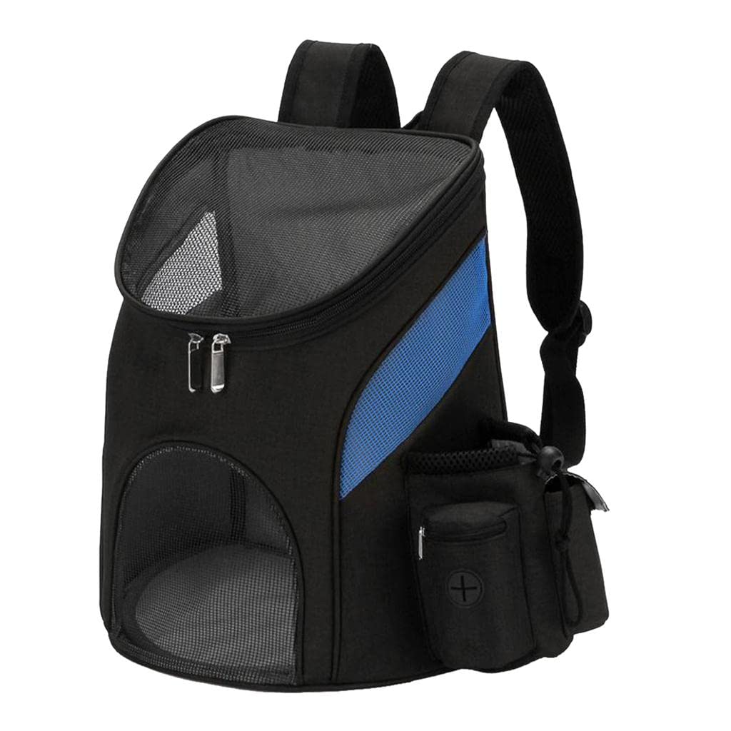 Lyla Pet Carrier Backpack Adjustable Pet Cat Dog Travel Bag Blue Black S