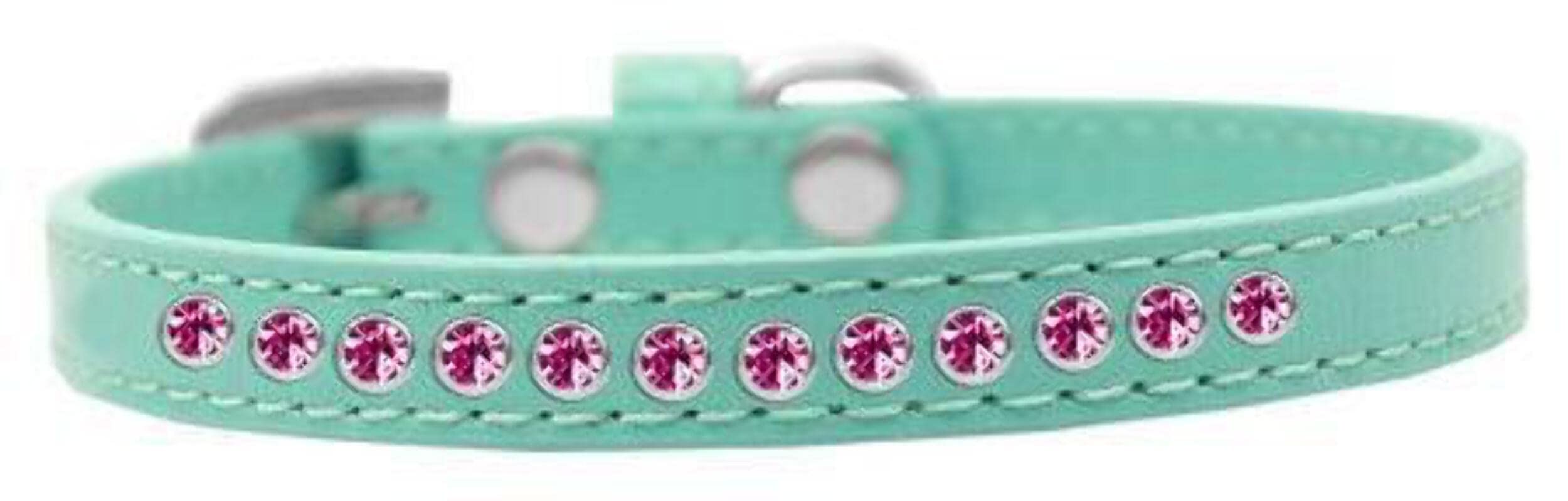 Dog, Puppy & Pet Fashion Collar, Bright Pink Crystal Rimsets Lavender 8
