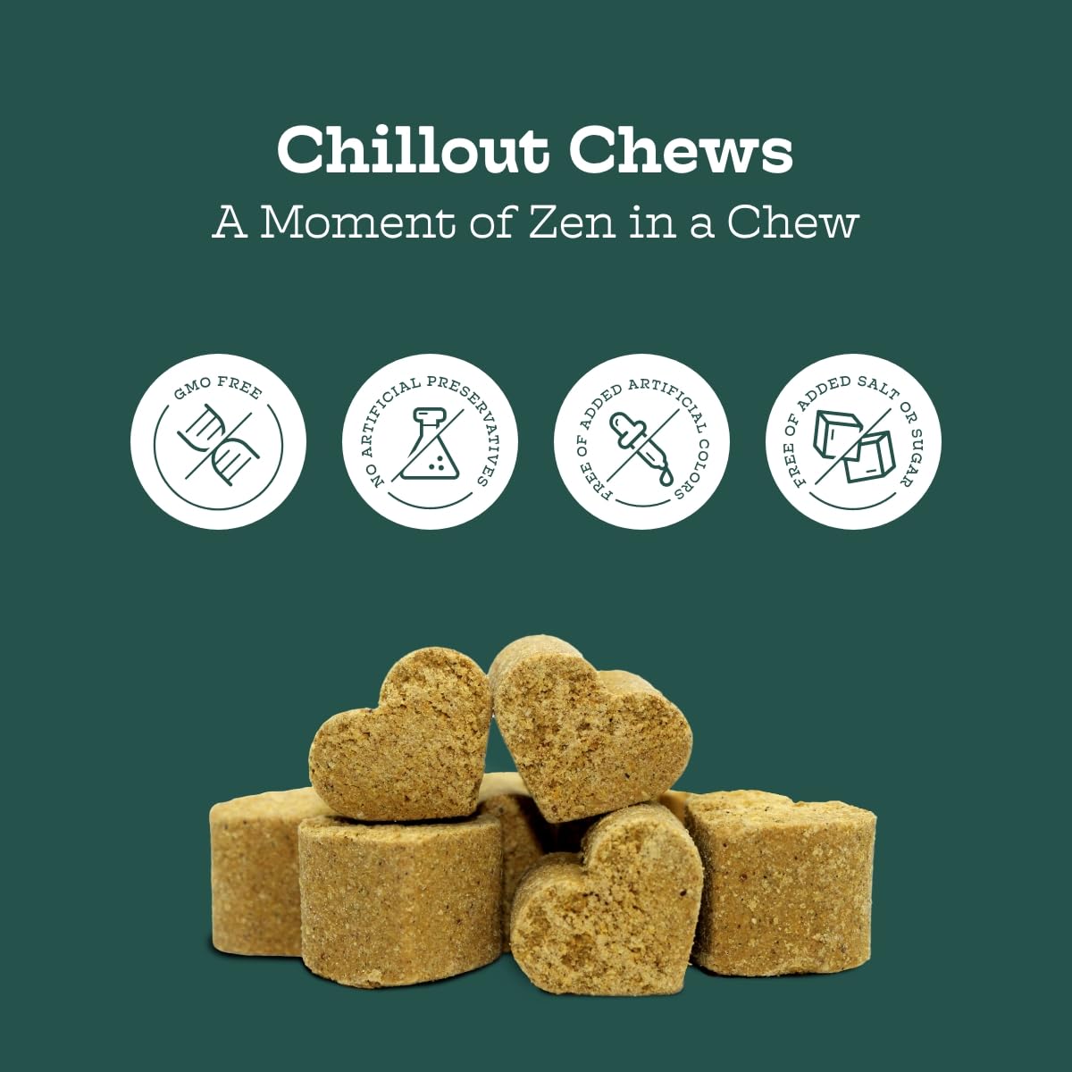 Moe      s Hemp Calming Chews for Dogs - Helps Aid with Storms, Fireworks, Chewing, Barking, Travel, Stress, Anxiety & Separatio