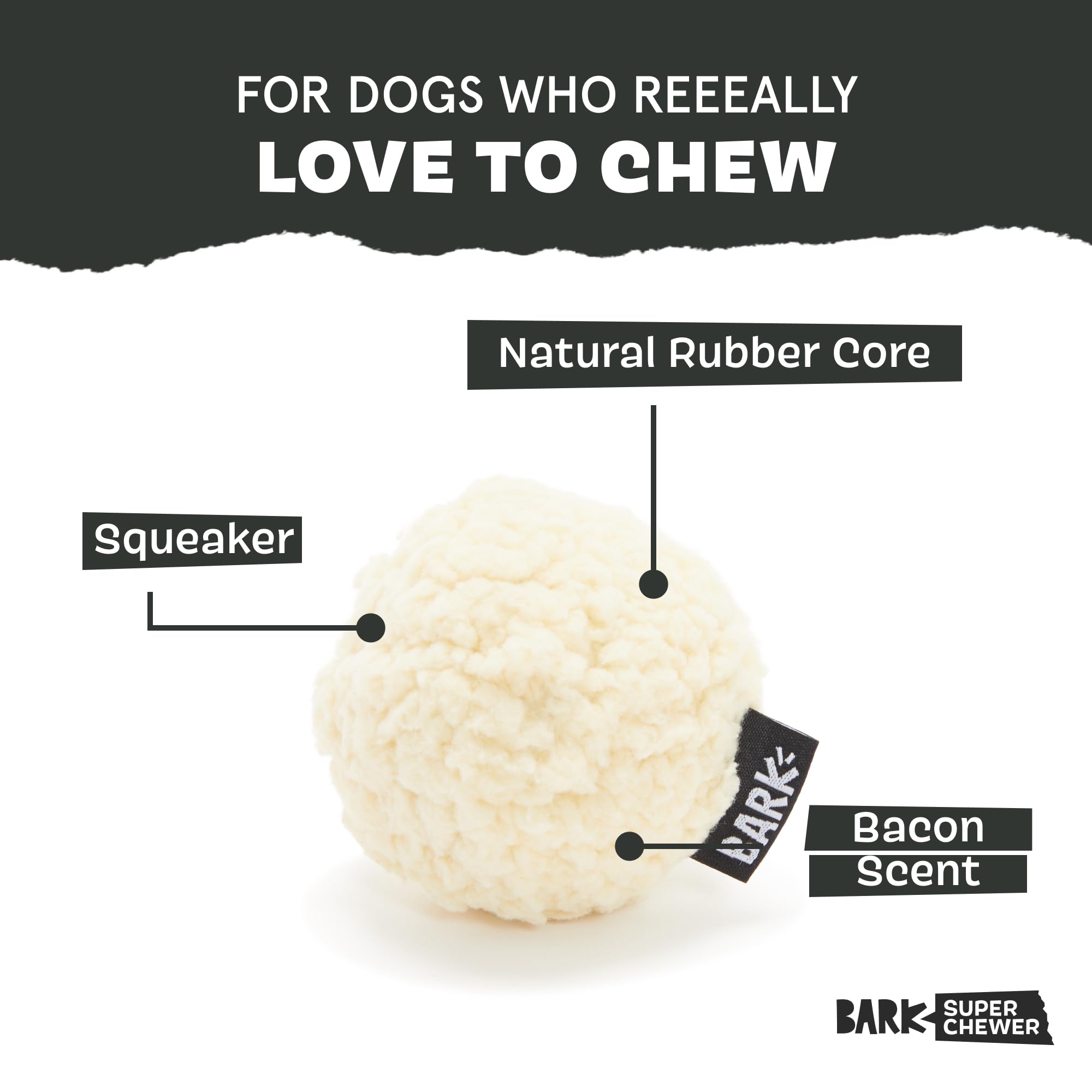 Barkbox Super Chewer Tough Dog Chew Toys For Aggressive Chewers, Plush 2 Toys In 1 (Potato - Small)