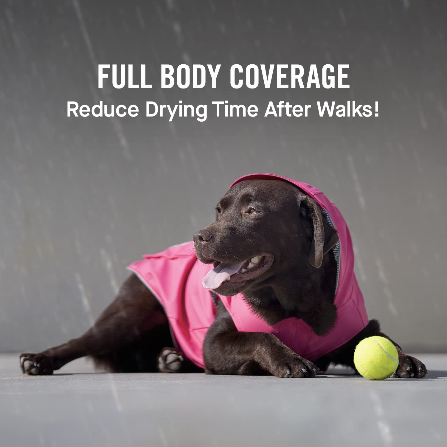 Canada Pooch Dog Slush Suit Dog Bodysuit For Rain And Snow Full Body Dog Suit Water-Resistant Dog Onesie (Pink, 12 (11-13'' Back