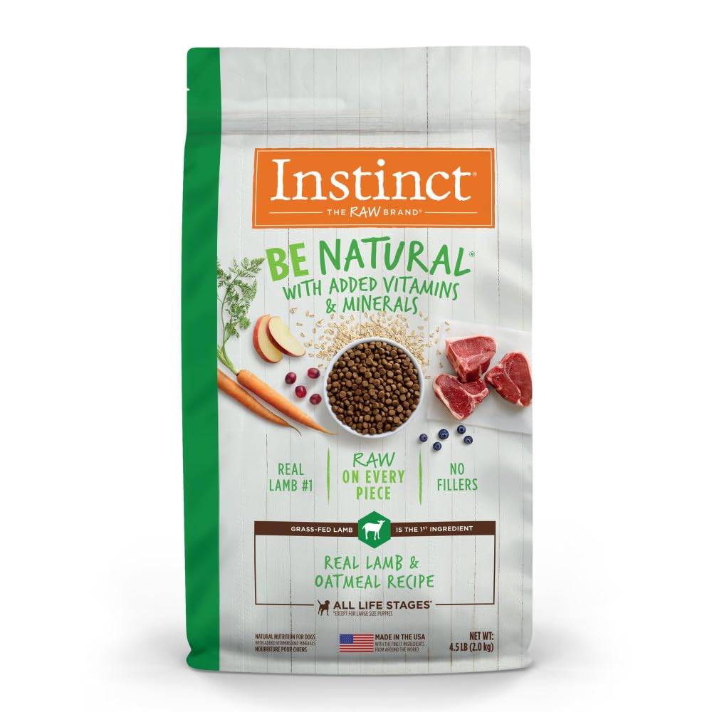 Be Natural Lamb & Oatmeal Dry Dog Food, 4.5 lb. Bag