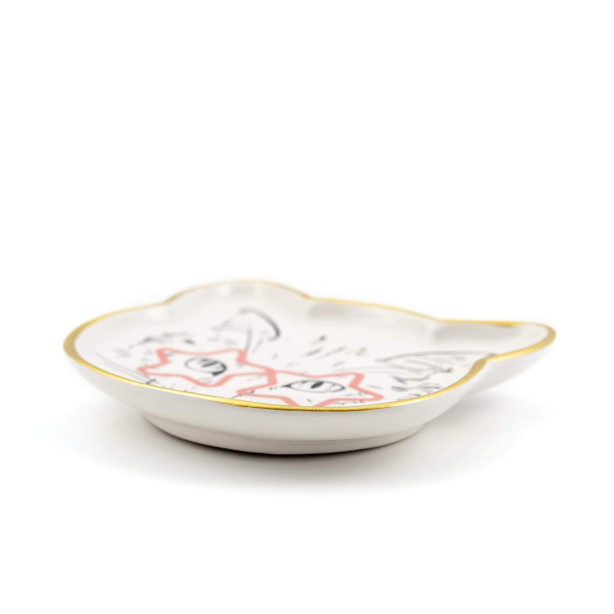 Cat Dish Plate | Small Ceramic Catchall Dish for Treats, Keys, Change, & More | Feed Your Pets Or Store Your Valuables