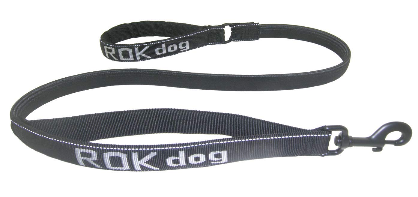 ROK Straps Stretch Dog Leash, Black, Medium