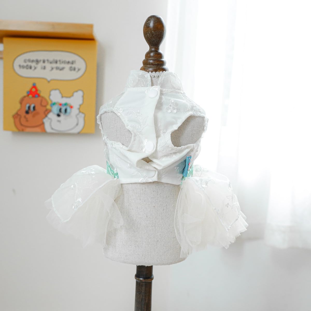 Marupet Fashion Sweet Puppy Dog Blingbling Princess Skirt Pet Dog Lace Cake Camisole Tutu Dress C-Green M