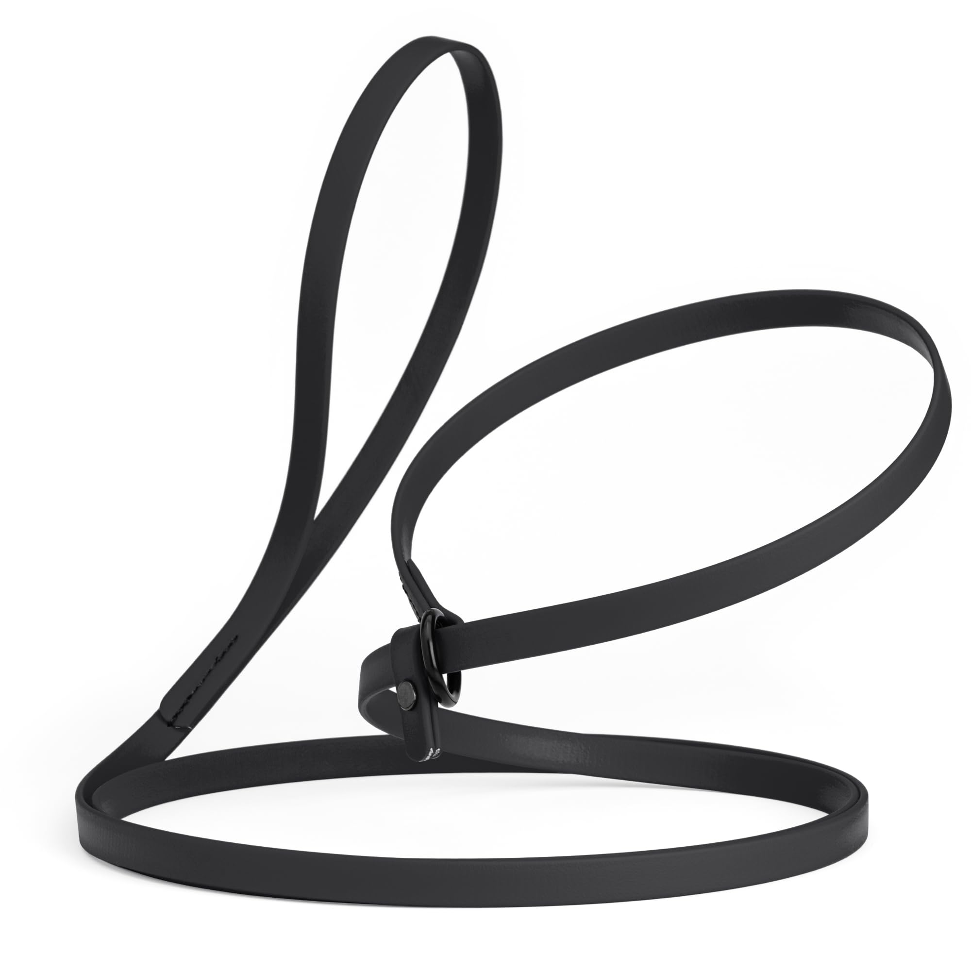Dogline Biothane Slip Dog Leash - For Small, Medium And Large Dogs - Odor Free Slip Lead, Heavy Duty And Durable Material Kennel Lead - Black - 7Ft L X 1/2In W