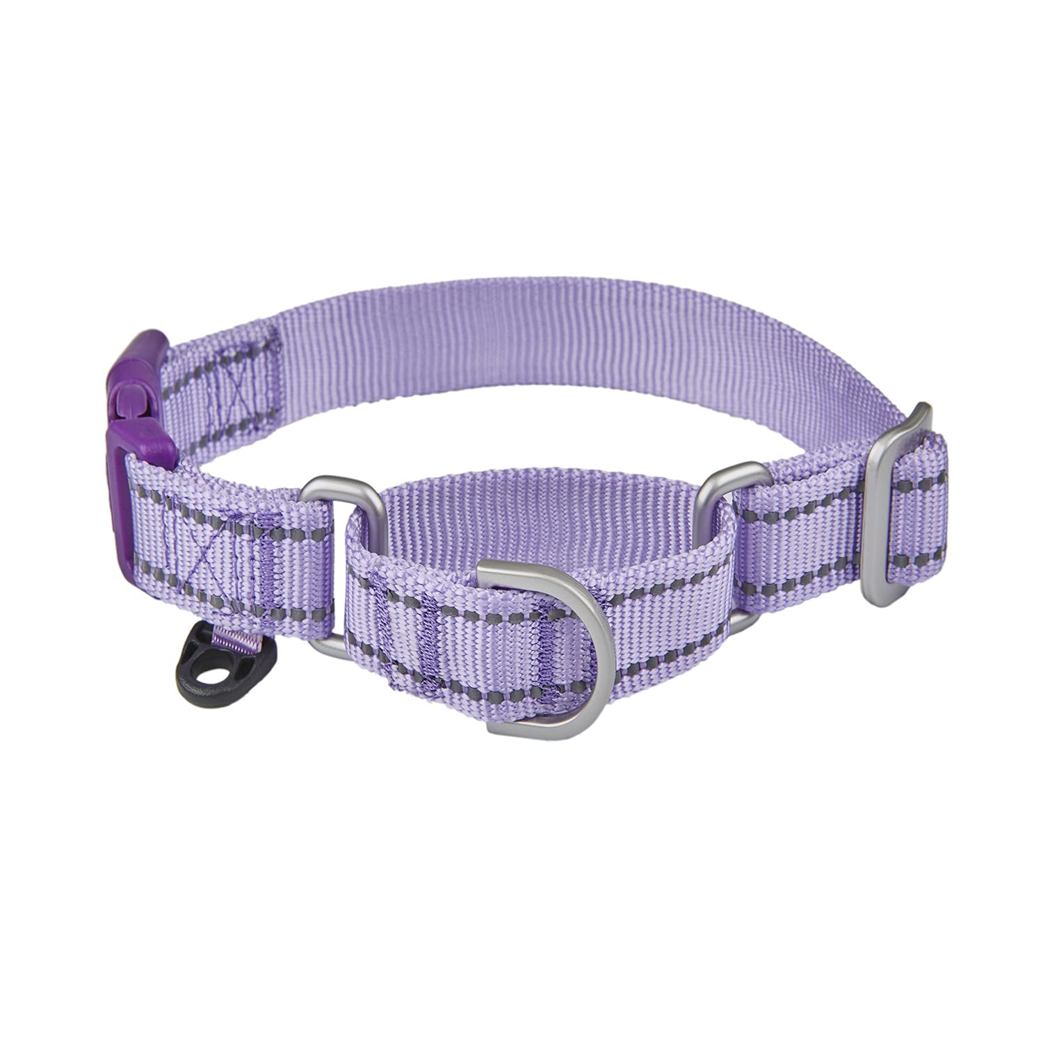 Yudote Reflective Martingale Collar For Dogs With Quick Snap Buckle Anti-Pull Nylon Safe Slip Collars For Easy Walking,Lilac,Large