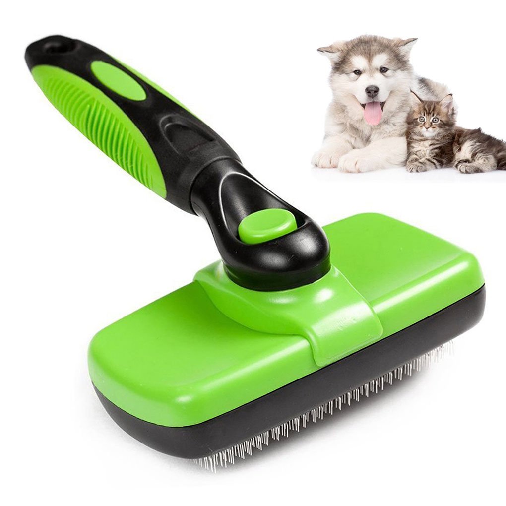 SZBZ Cleaning Slicker Brush, Pet Grooming brsuh for Dogs and Cats, Gently Removes Shedding Loose Hair Tangled Matted Fur for Med