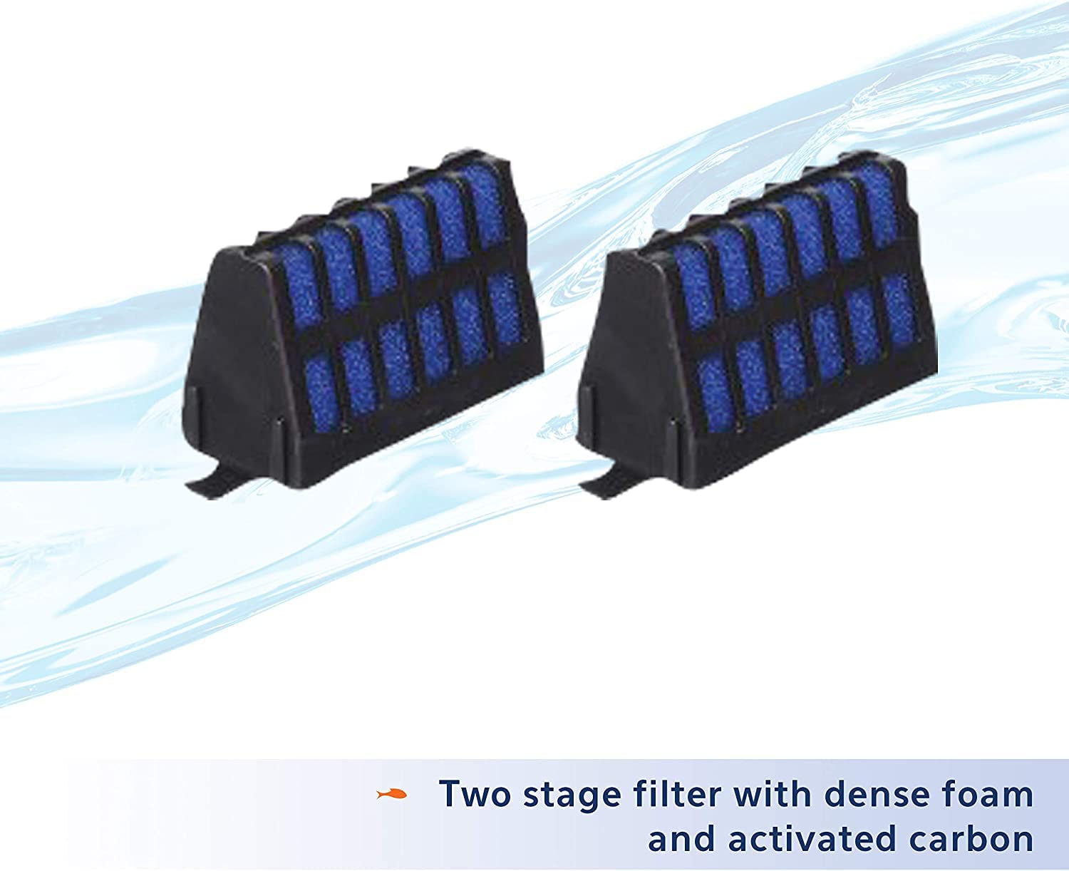 Aqueon 6 Count Replacement Internal Filter Cartridges, Large, For Quietflow Internal Filter At30 And At40