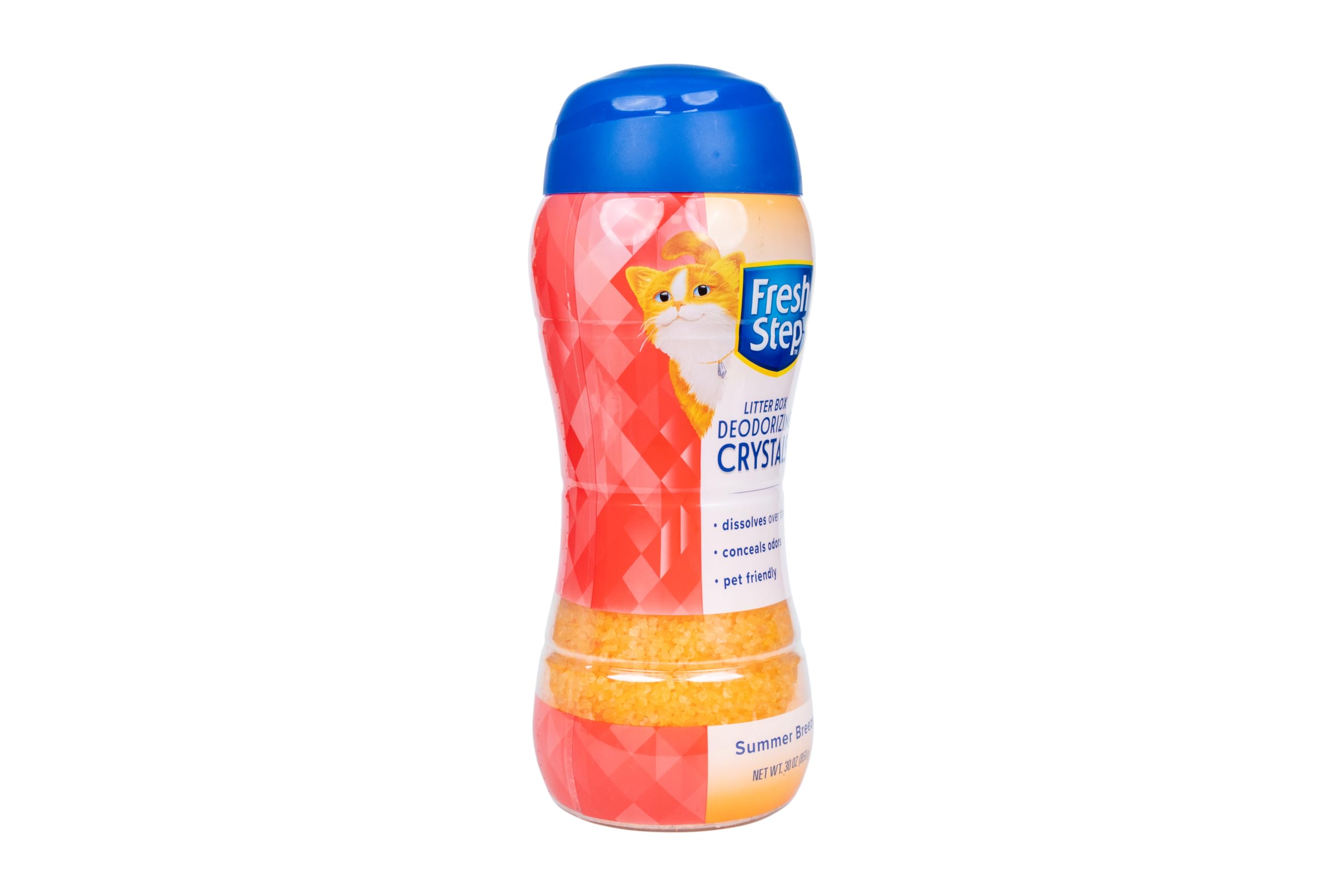 Fresh Step Litter Box Deodorizing Crystals, Summer Breeze Scent - Conceals Cat Odors - Floral Scented and Touch Activated Litter