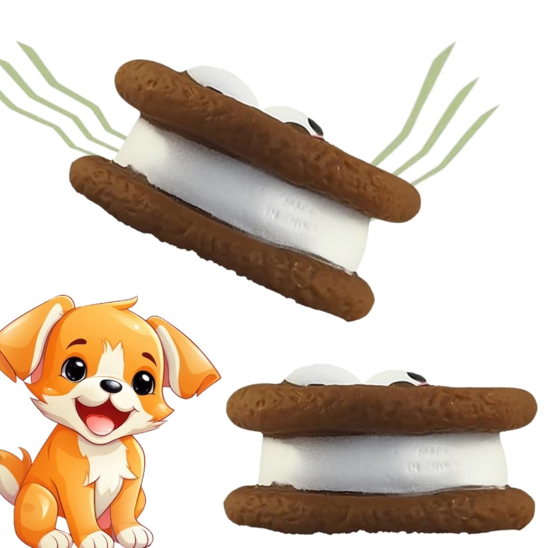 DreamAuro Fun Squeaky Cookie Toy or Dogs & Cats  Engage Your Dog with The Squeaky Cookie Toy, The Cookie That Talks Back (with 