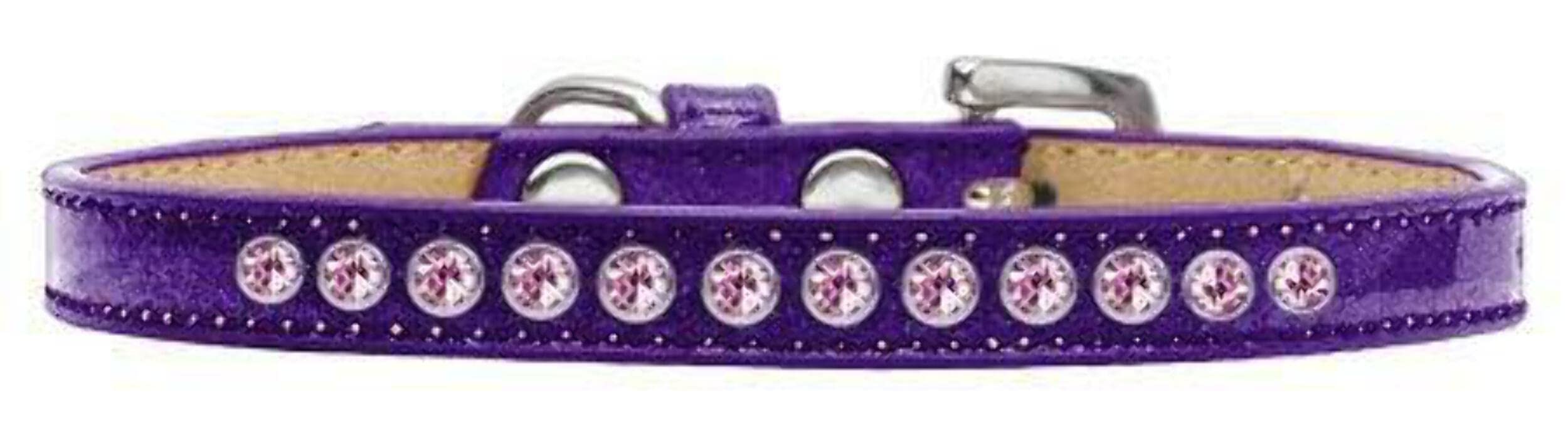 Dog, Puppy and Pet Ice Cream Collar, Pearl & Light Pink Crystal Rimsets Gold 8