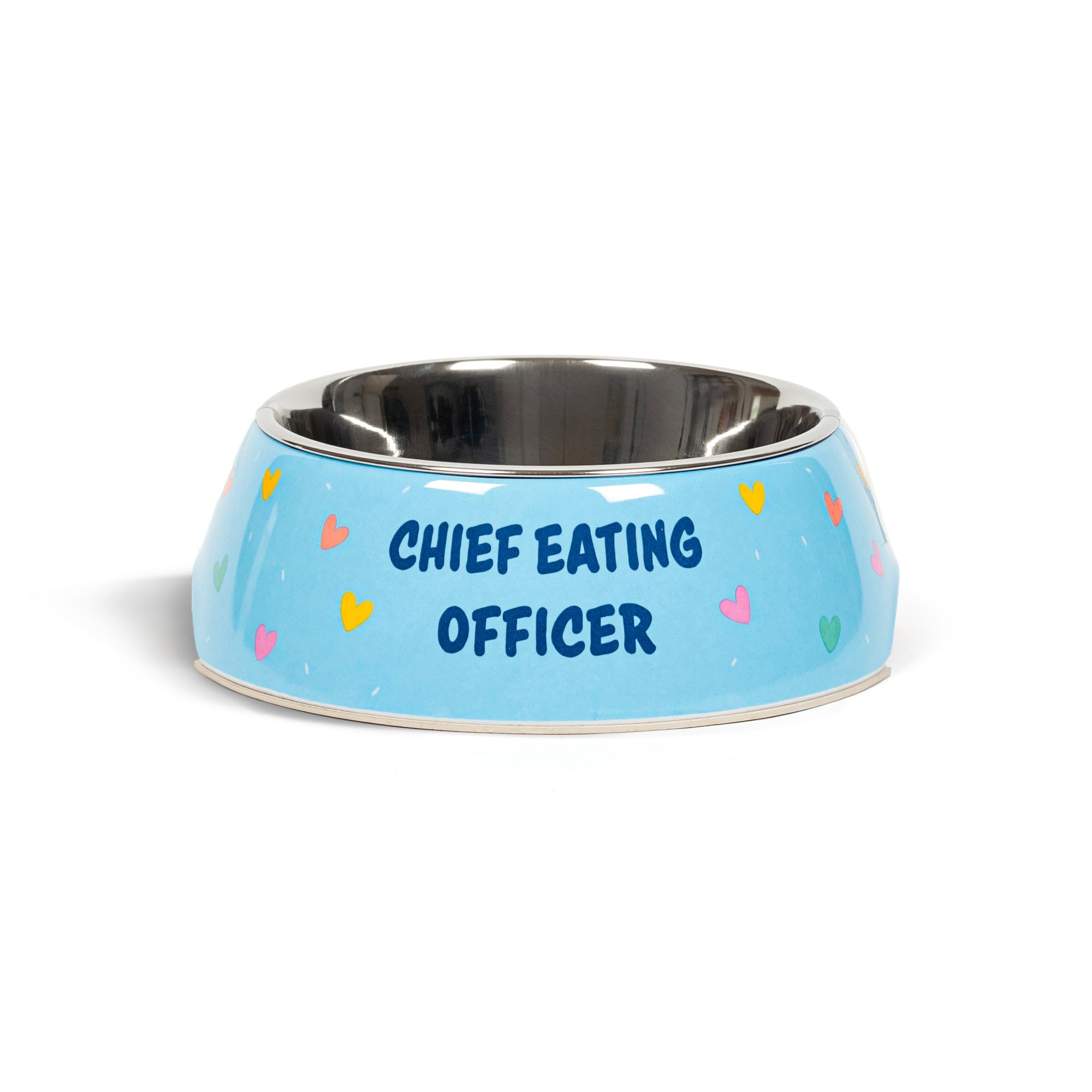 Huft Chief Eating Officer Printed Melamine Dog Bowl  Sky Blue  M