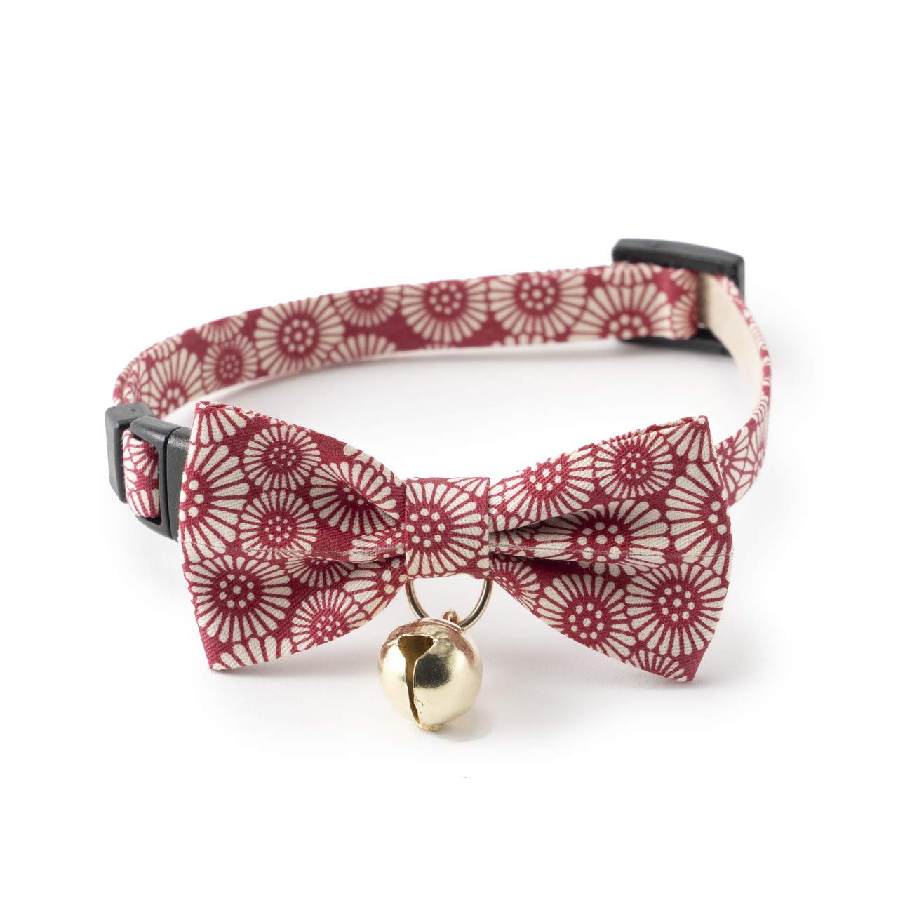 Necoichi Kiku Ribbon Bow Tie Cat Collar (Red)