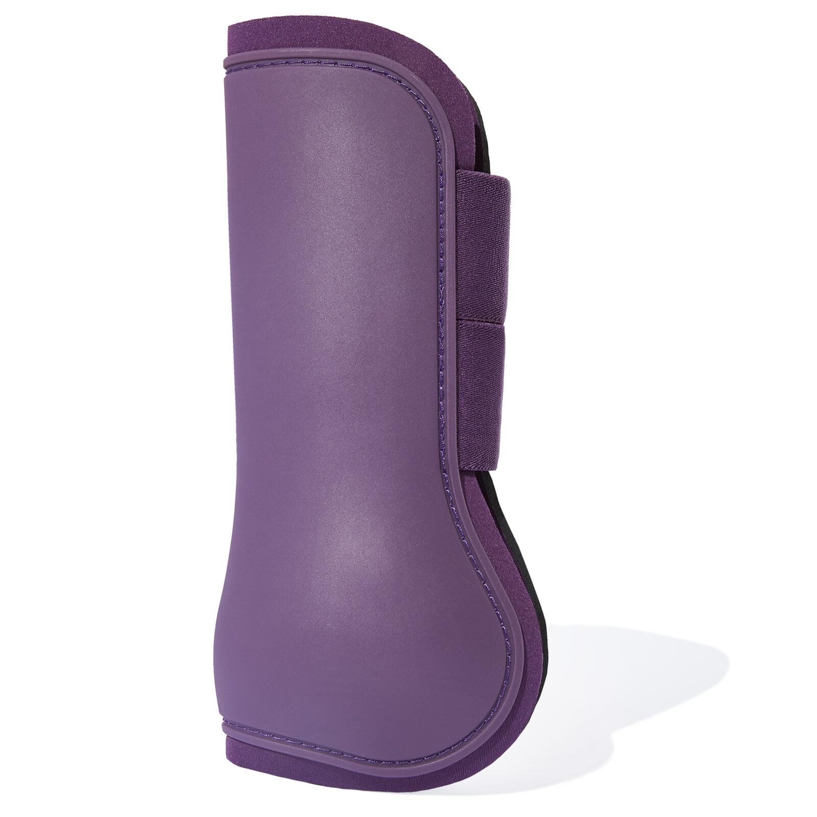 Horze Adepto Open Front Tendon Boots | Durable Shell With Neoprene Lining - Blackcurrant Purple - Horse