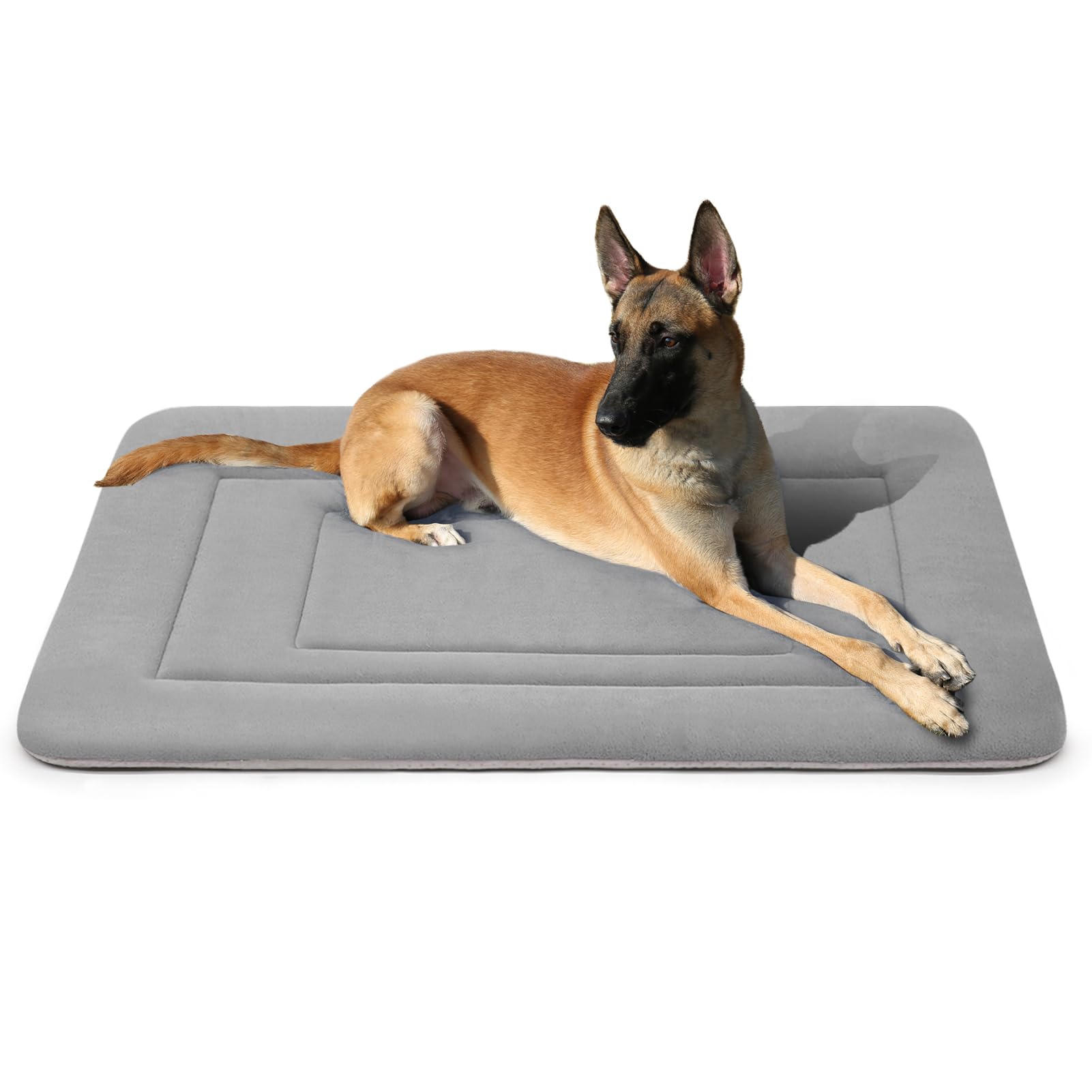 Joicyco Dog Bed Soft Dog Crate Bed Pad Mat, 42 In Non Slip Bottom Washable Dog Beds For Large Dogs, Pet Bed Mattress Kennel Pad,