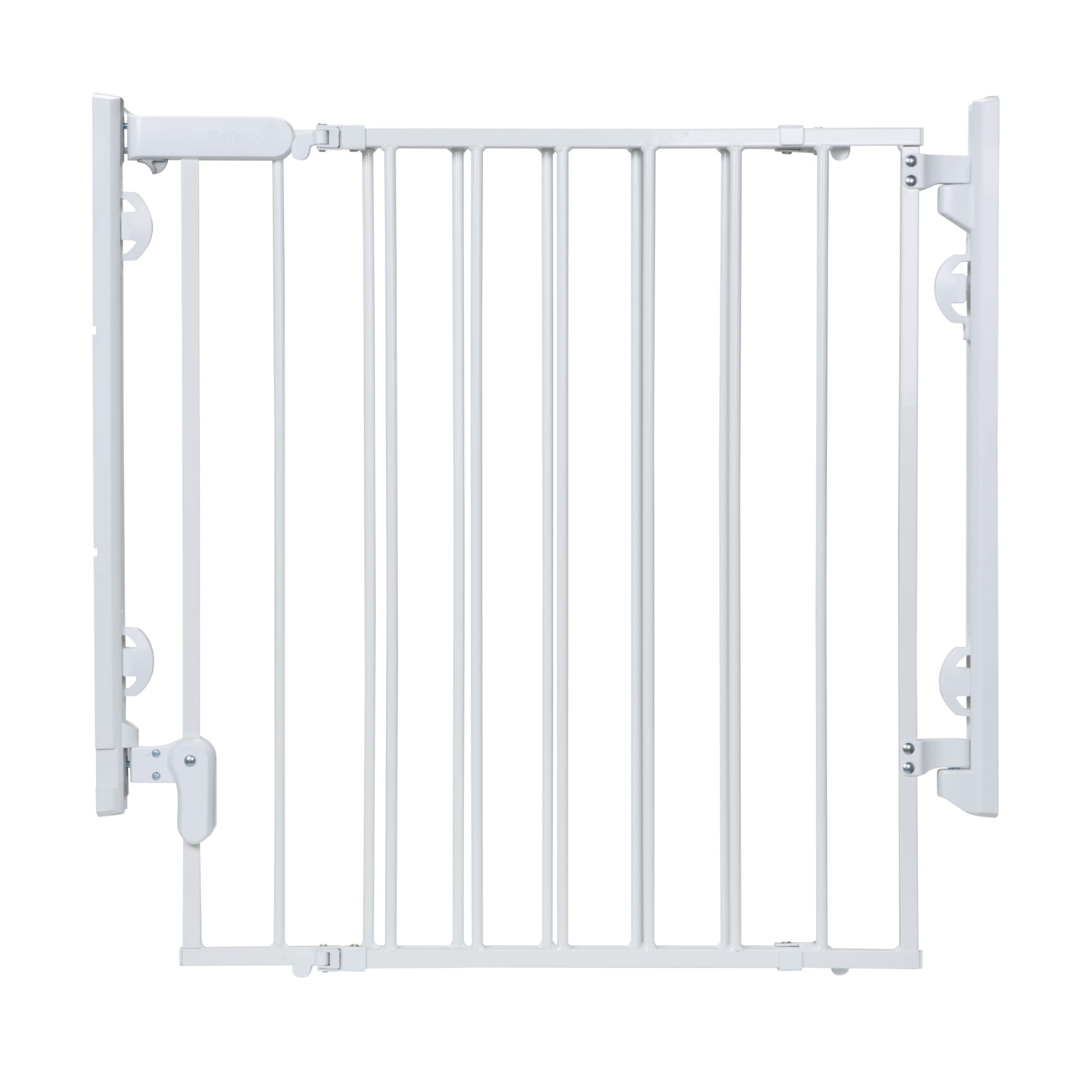Safety 1St Ready To Install Everywhere Baby Gate, Multi-Use Baby Gate With Door For Doorways, Hallways And Stairs, White