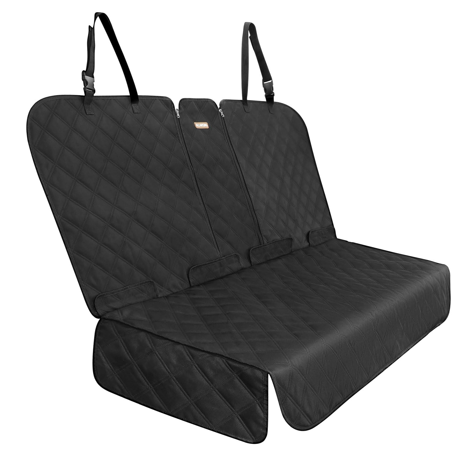 ALLANSING Back Seat Cover 60/40 Split Bench for Large SUVs,Trucks- 900D Waterproof Non Slip Car Seat Protector Great for Messy K