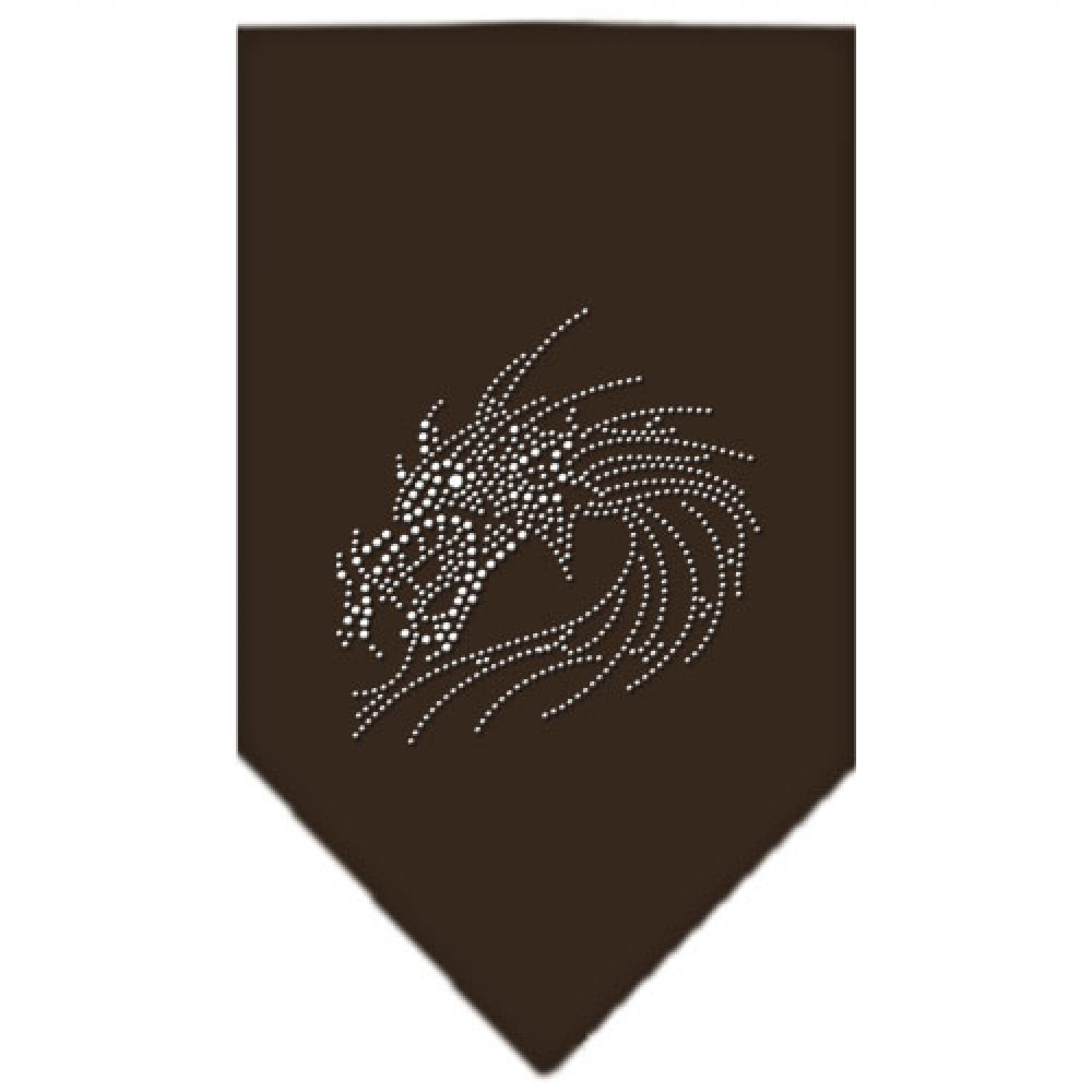 Mirage Pet Products Dragon Rhinestone Bandana, Small, Cocoa
