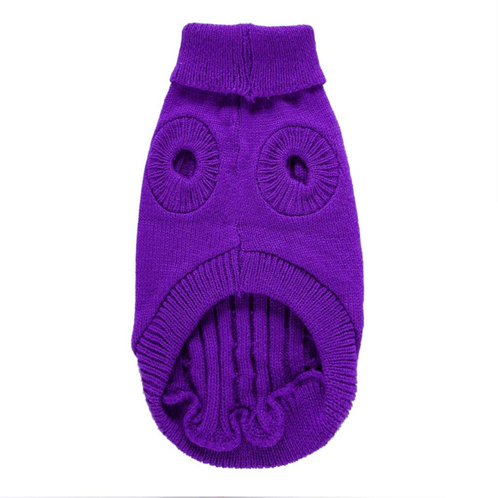 Dog Sweater, Warm Pet Sweater, Dog Sweaters For Small Dogs Medium Dogs Large Dogs, Cute Knitted Classic Cat Sweater Dog Clothes Coat For Girls Boys Dog Puppy Cat (Medium, Purple)