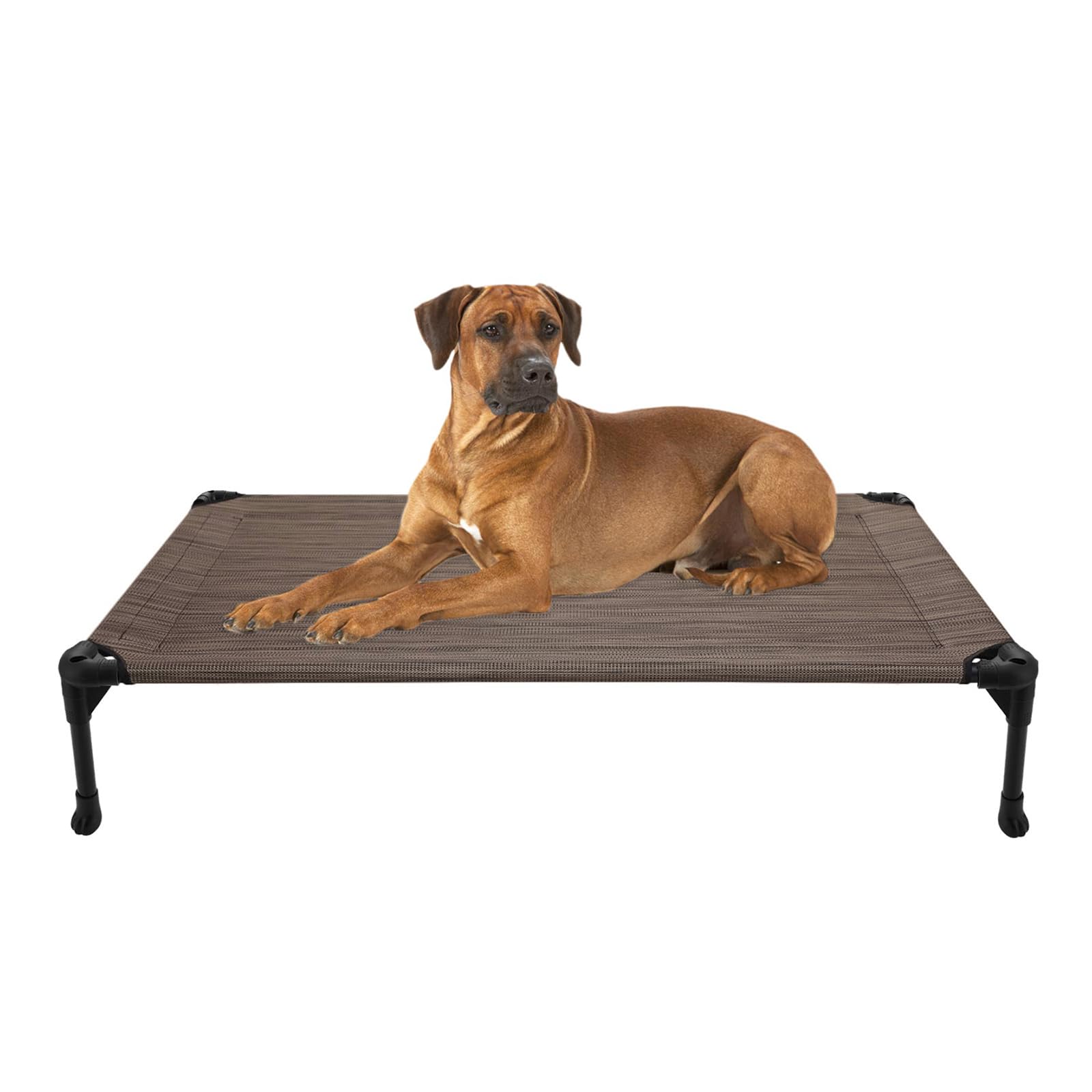 Veehoo Cooling Elevated Dog Bed, Portable Raised Pet Cot With Washable & Breathable Mesh, No-Slip Feet Durable Dog Cots Bed For Indoor & Outdoor Use, Large, Cwc1803-L