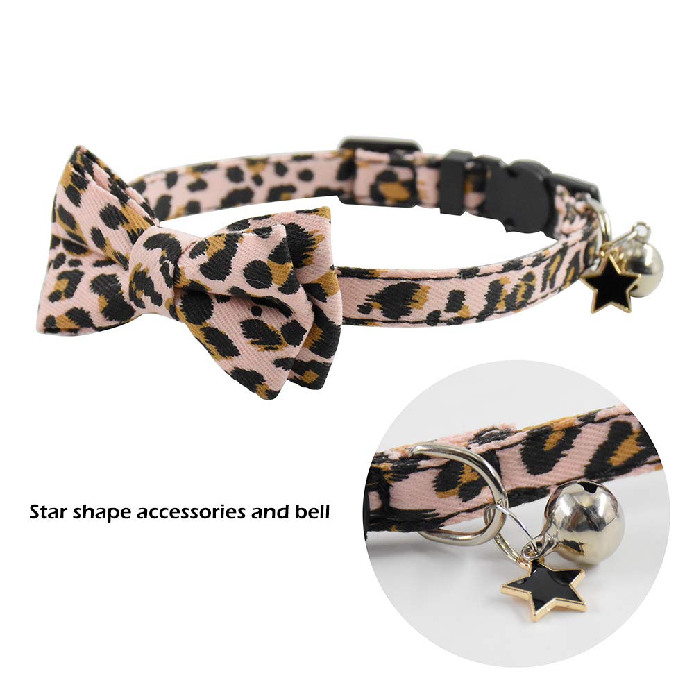 Bowtie Cat Collars Breakaway With Bell, Adjustable Cute Kitty Collars Safety Buckle Kitten Collar For Cat Puppy 7.5-11In (15)