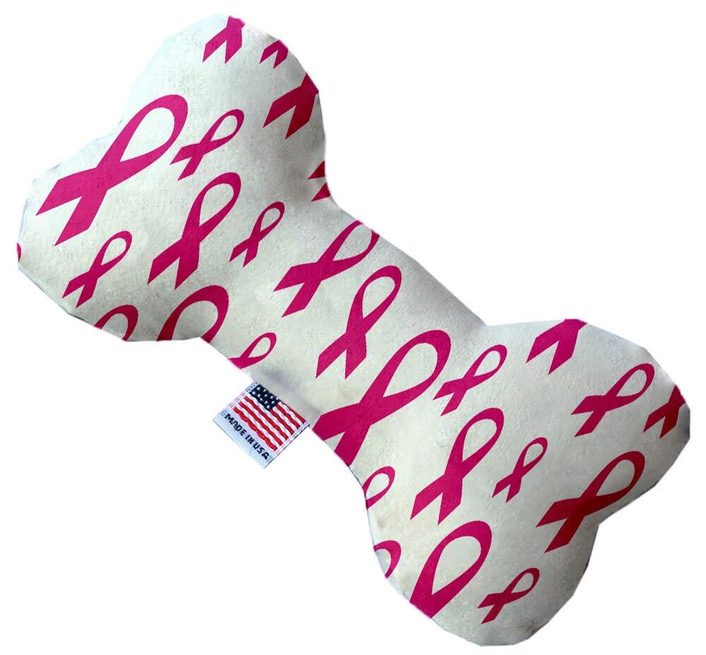 Pet and Dog Plush Heart or Bone Toy, "Fall Harvest Group" (Available in different sizes, and 12 different pattern options!) Pink Ribbons 8" Plush Bone
