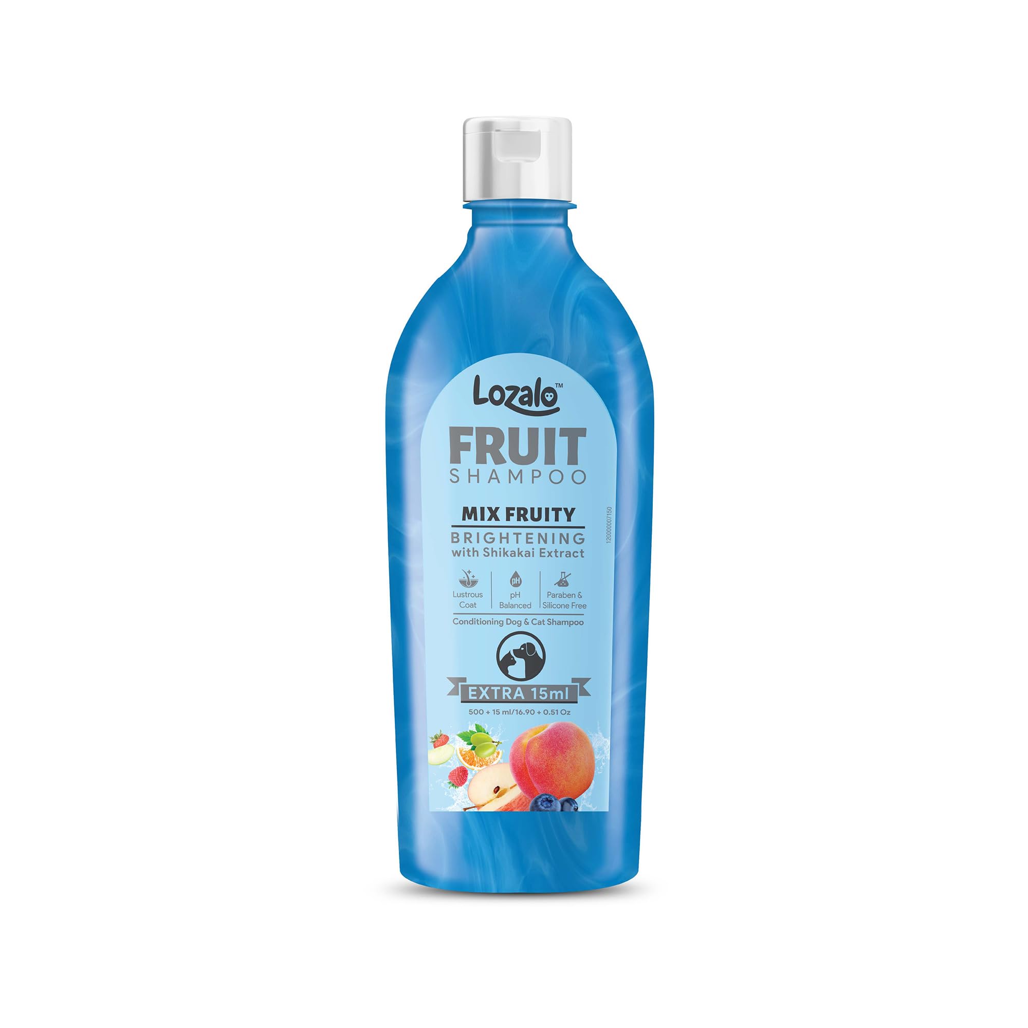 Lozalo Fruit Pet Shampoo 200 Ml, Mix Fruit, Ph Balanced, Paraben Free Conditioning Shampoo For Dogs & Cats Of All Breeds,Natural