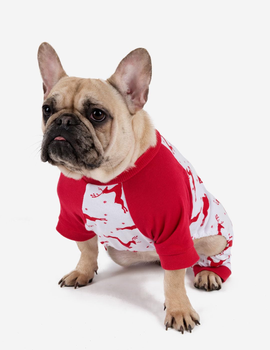 Leveret Matching Dog Pajamas Christmas Pjs 100% Cotton Reindeer Size Large
