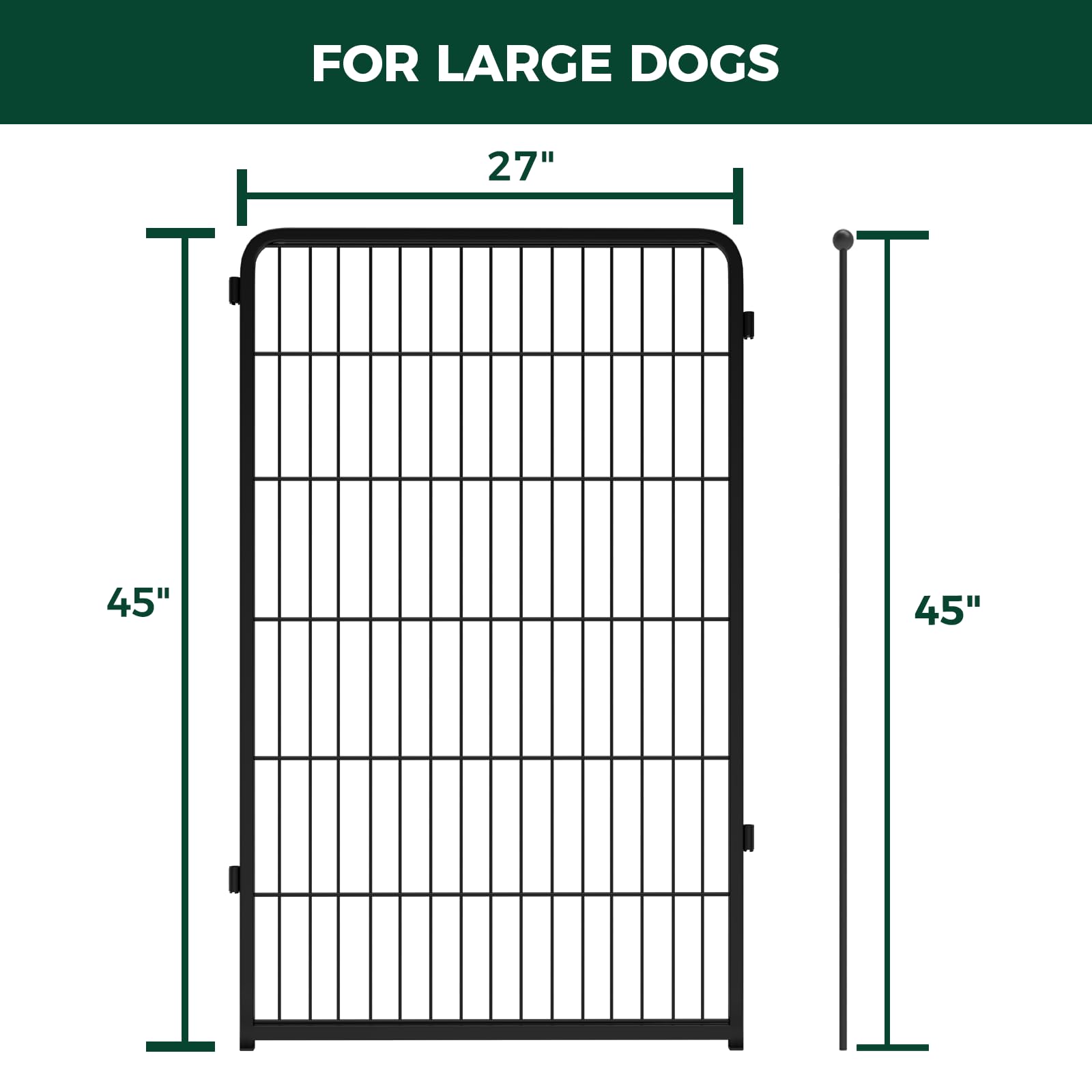 Fxw Homeplus Indoor Dog Playpen - Stress-Free And Safe Play, 45 Inch 4 Panels For Large Dogs, Black│Patented