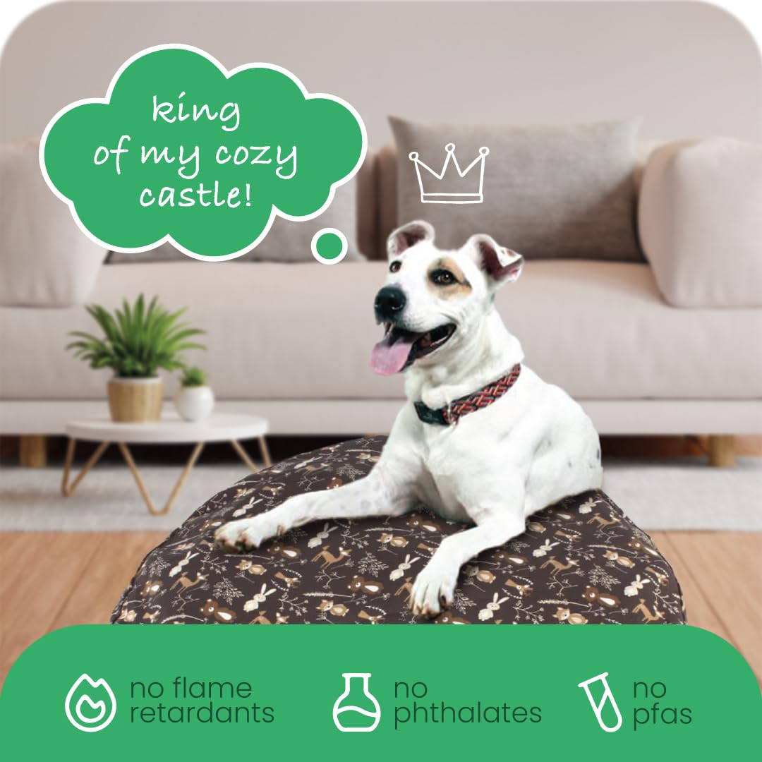 Molly Mutt Medium to Large Dog Bed Cover - Gorgeous Beasts Print - Measures 36    x 5 - 100% Cotton - Durable - Breathable - Sus