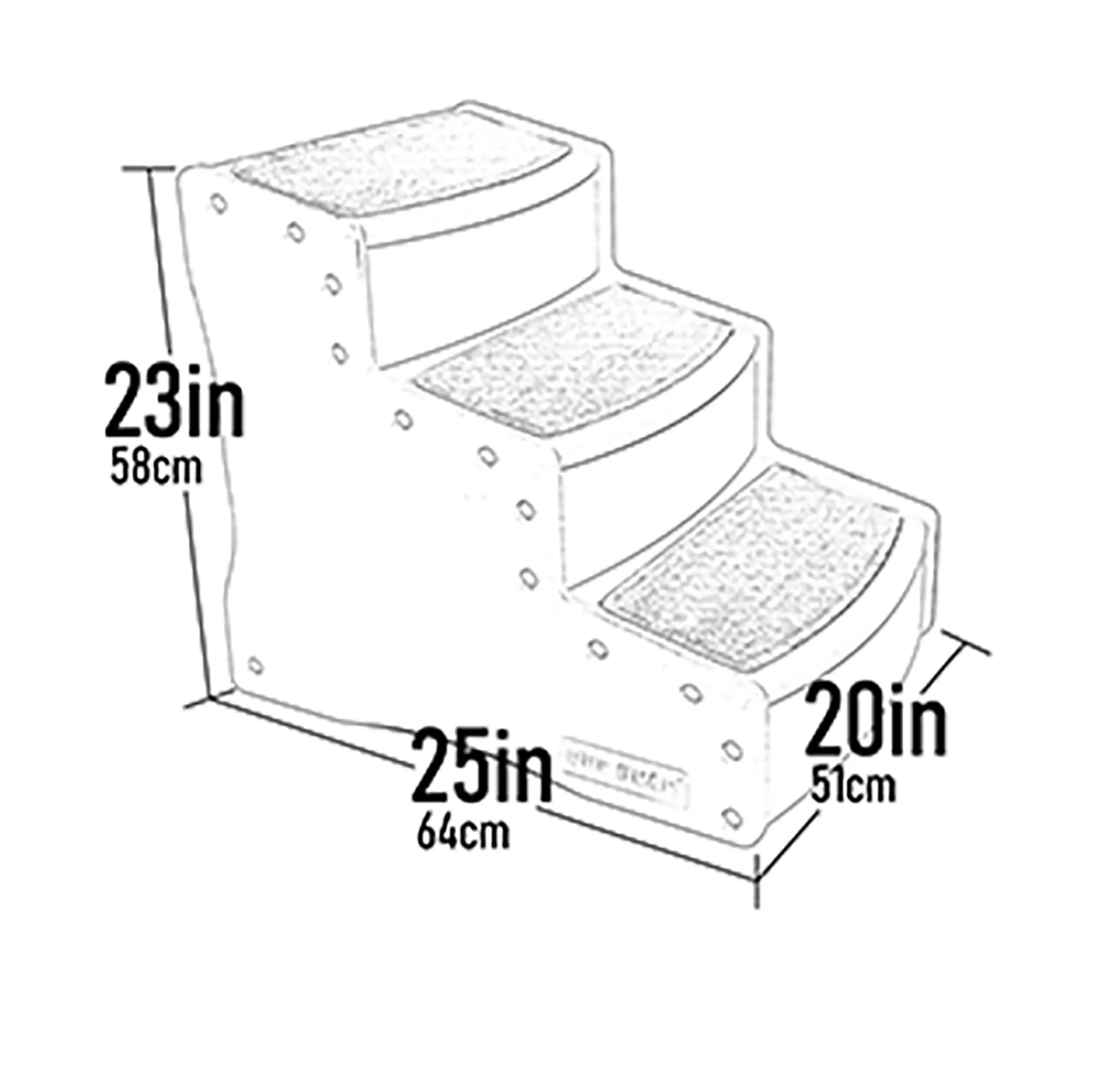 Pet Gear Easy Step Iii Extra Wide Pet Stairs, 3 Step For Dogs/Cats Up To 200 Pounds, Removable/Washable Carpet, Easy Assembly (N